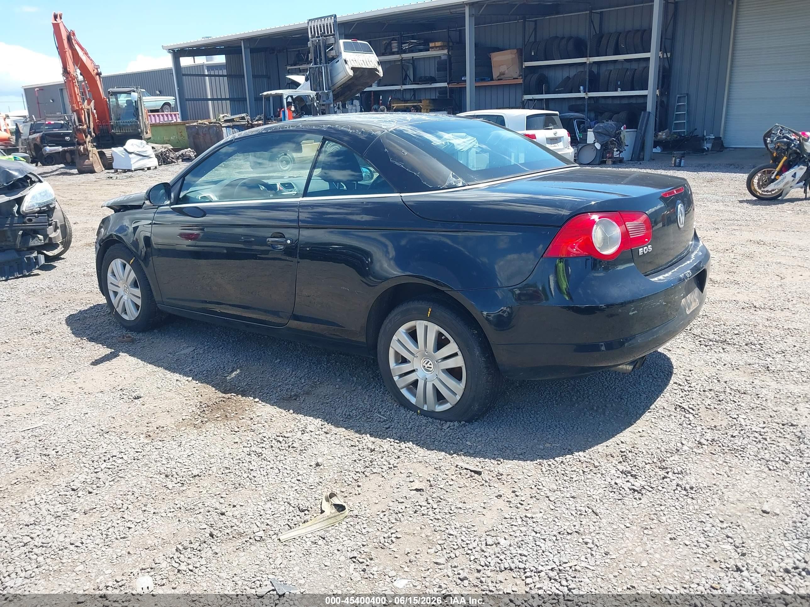 2008 Volkswagen Eos Komfort/turbo Black vin: WVWBA71F18V031029