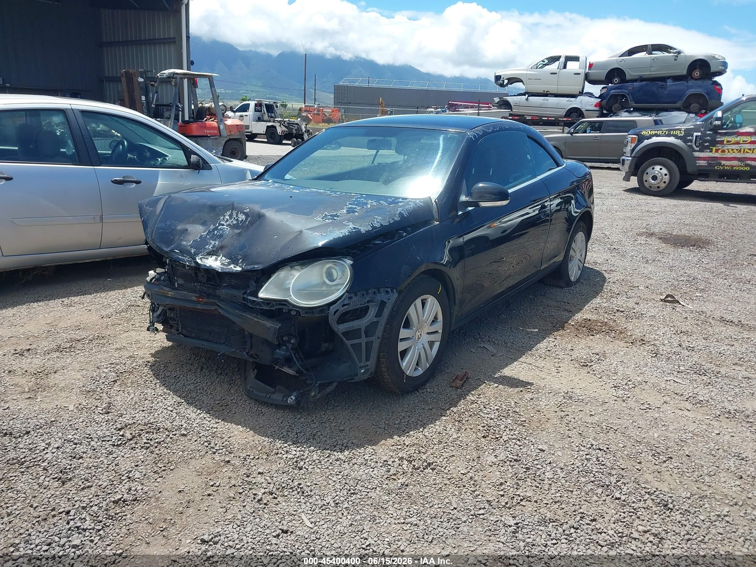 2008 Volkswagen Eos Komfort/turbo Black vin: WVWBA71F18V031029