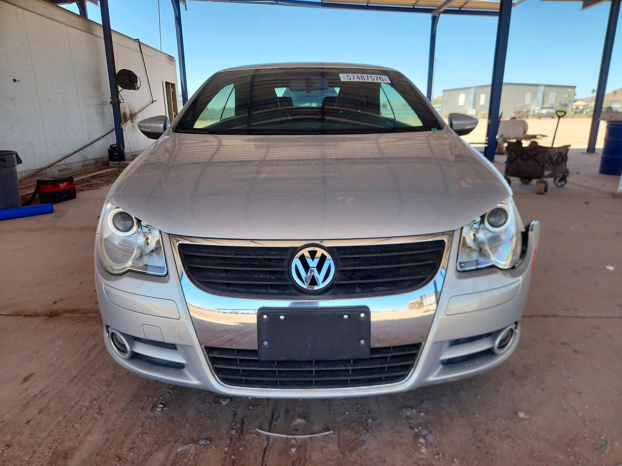 2009 Volkswagen Eos Turbo Silver vin: WVWBA71F29V012488