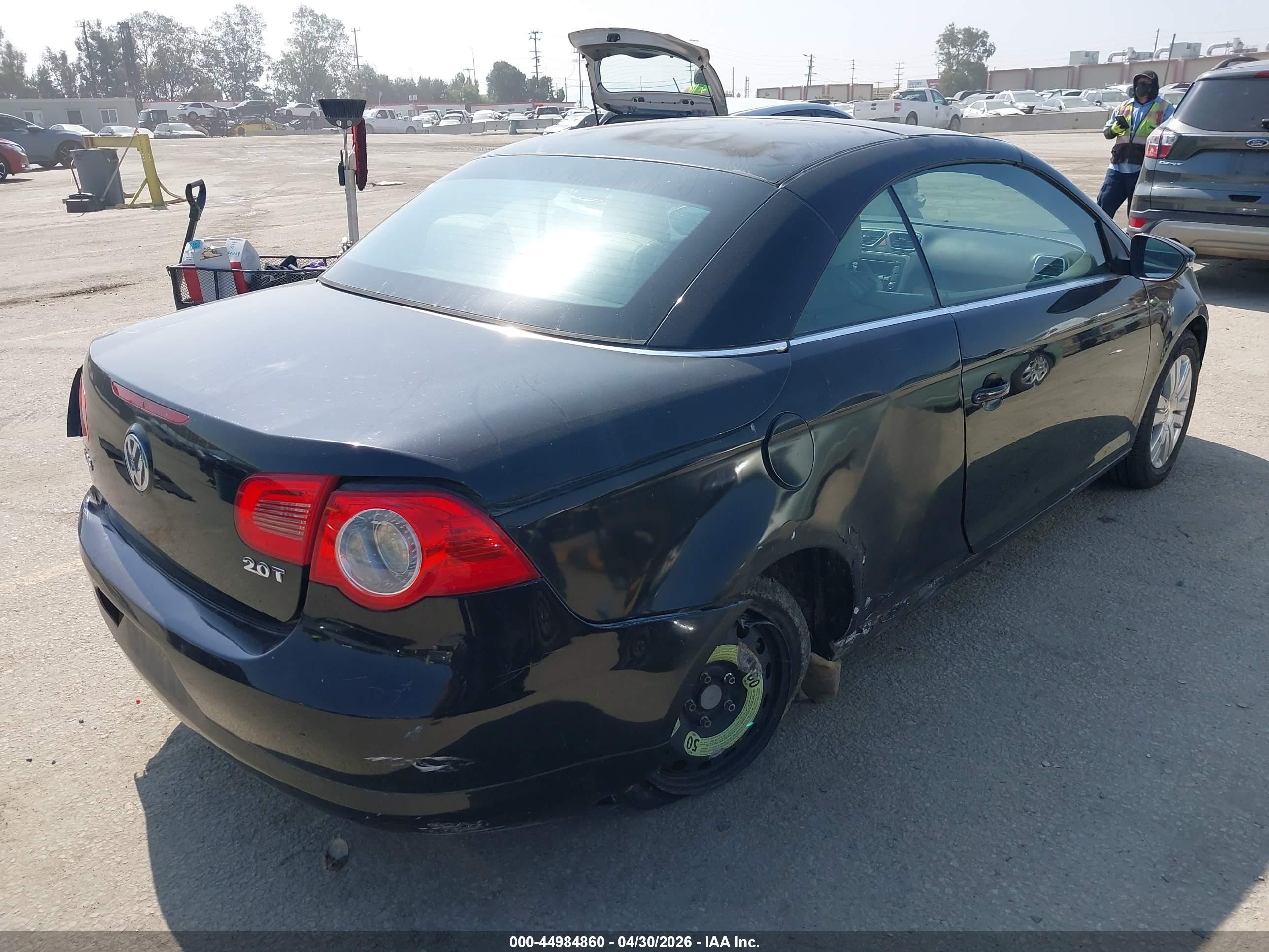 2009 Volkswagen Eos Komfort Black vin: WVWBA71F29V022342