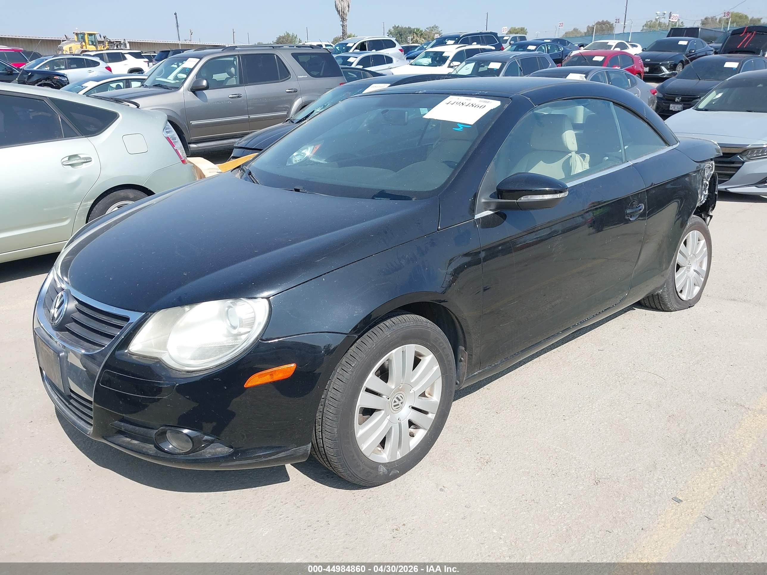 2009 Volkswagen Eos Komfort Black vin: WVWBA71F29V022342