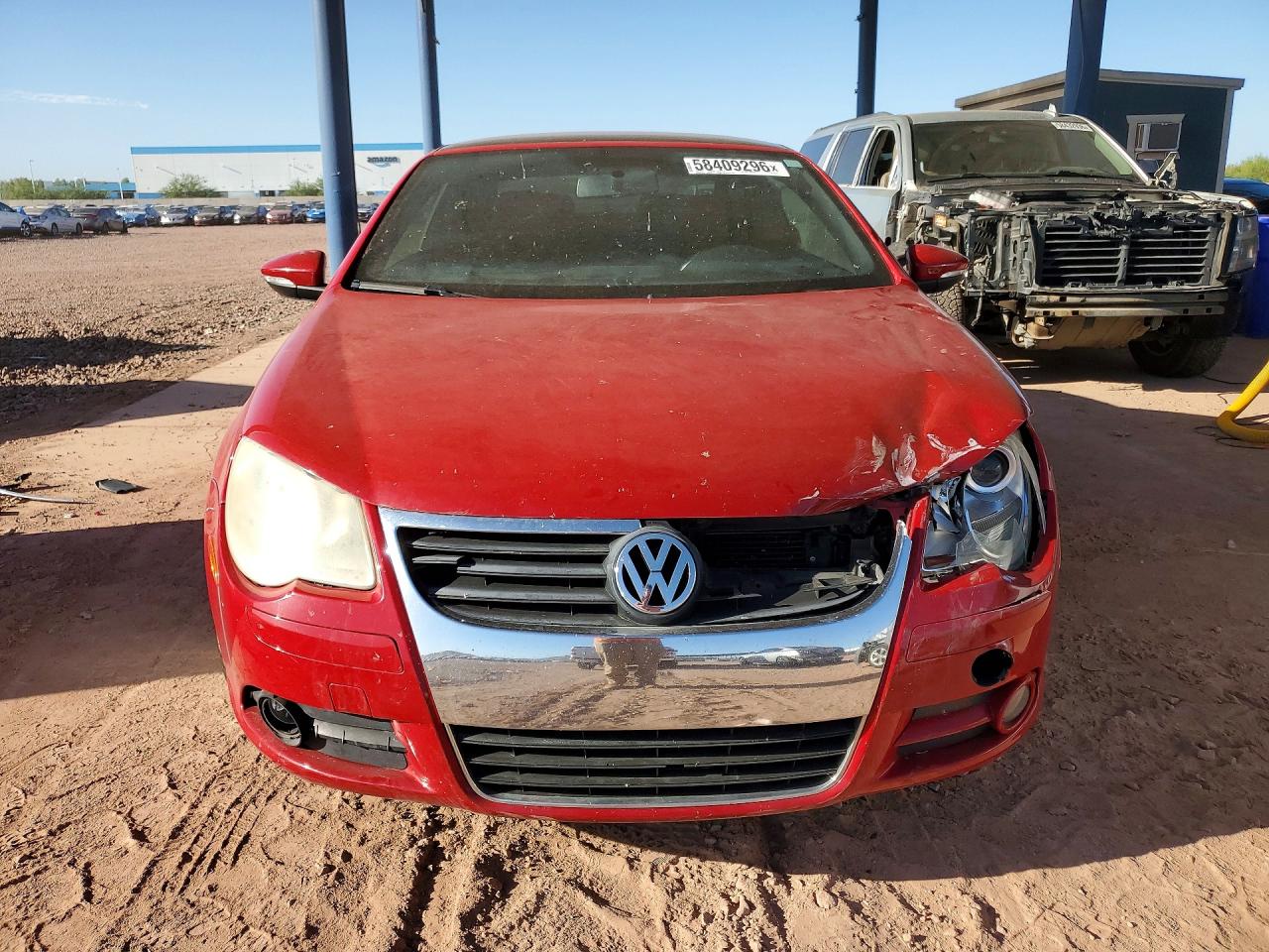 2009 Volkswagen Eos Turbo Red vin: WVWBA71F29V023474