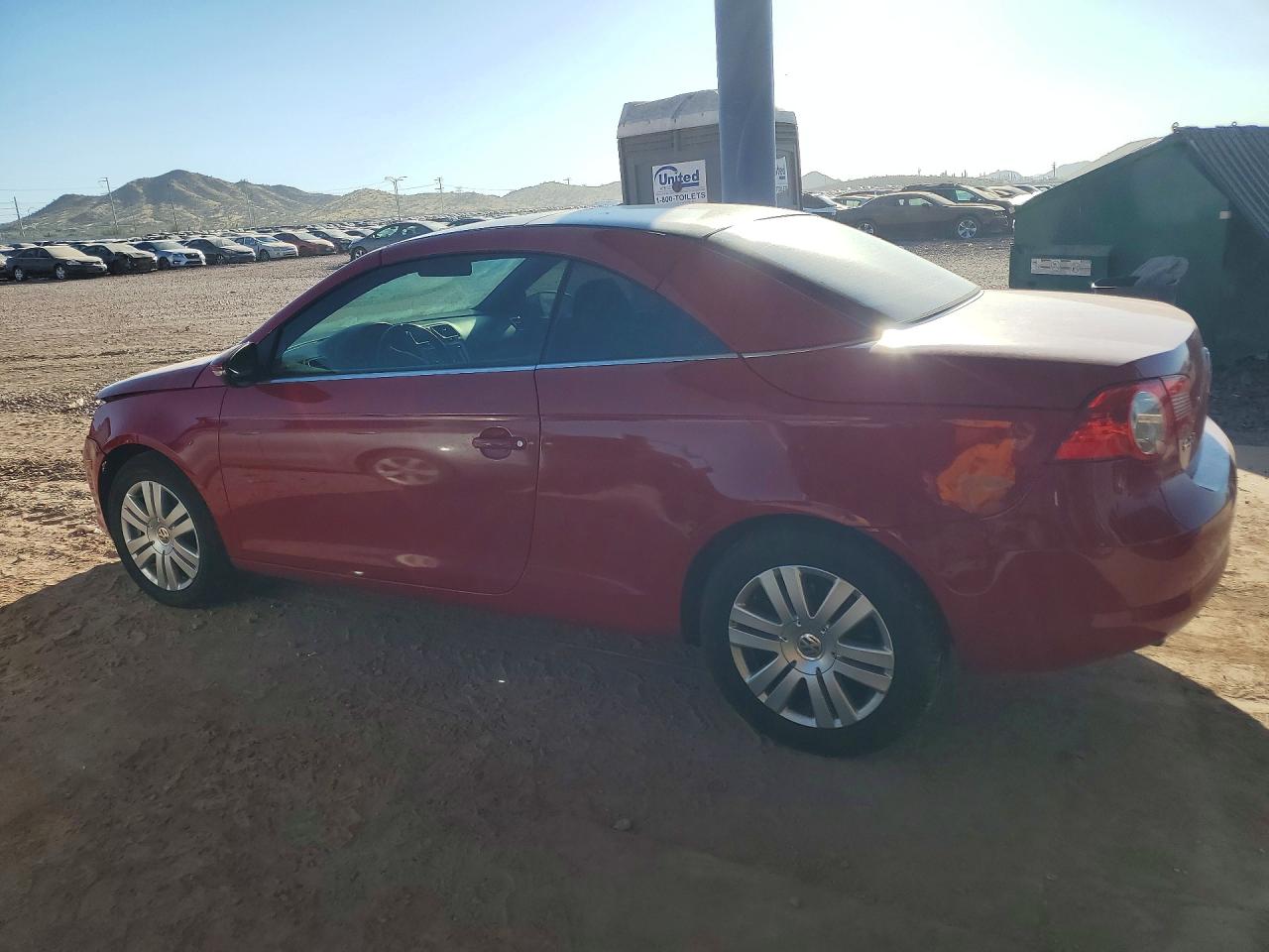 2009 Volkswagen Eos Turbo Red vin: WVWBA71F29V023474