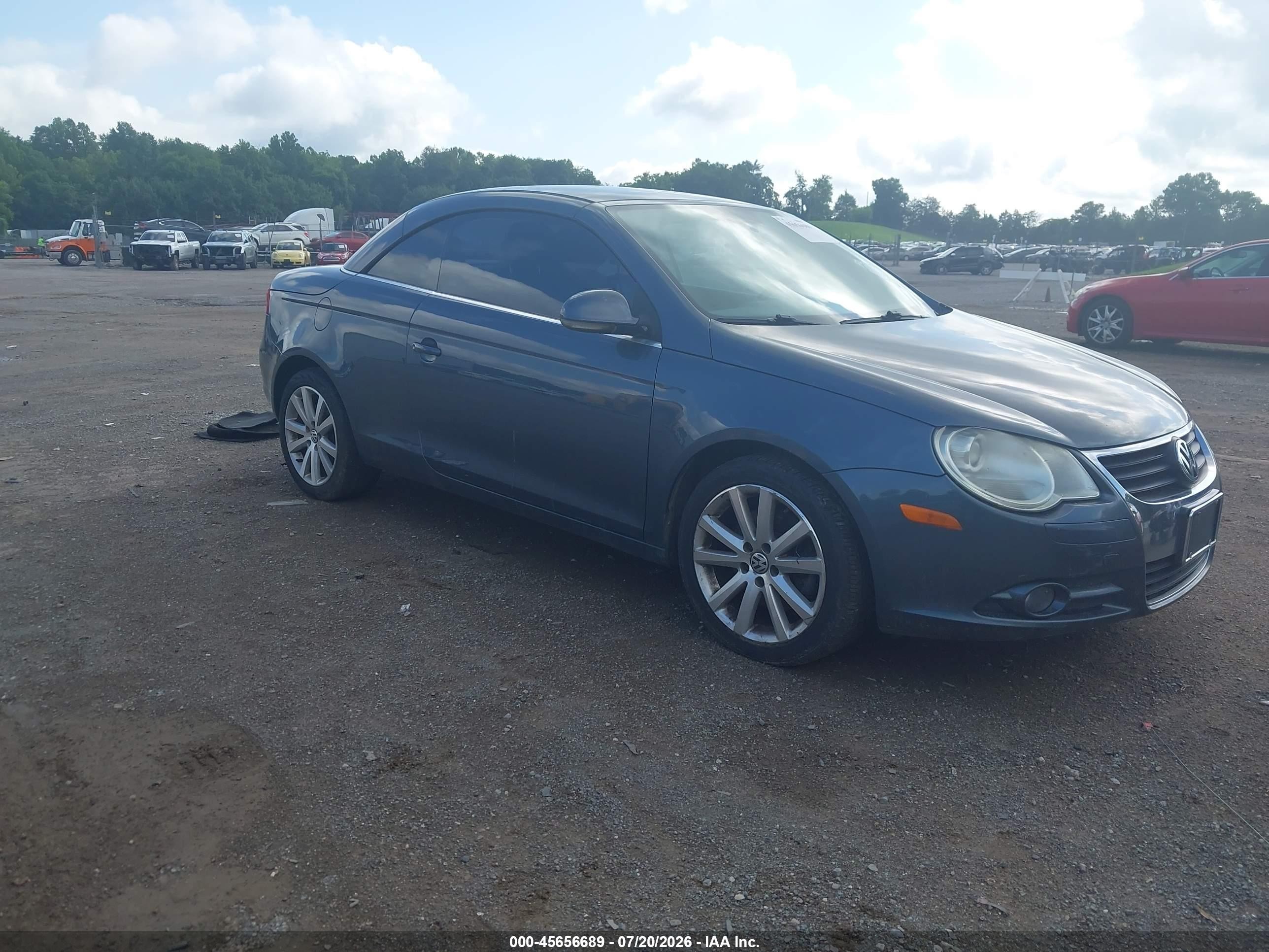 2007 Volkswagen Eos 2.0t Blue vin: WVWBA71F37V007104
