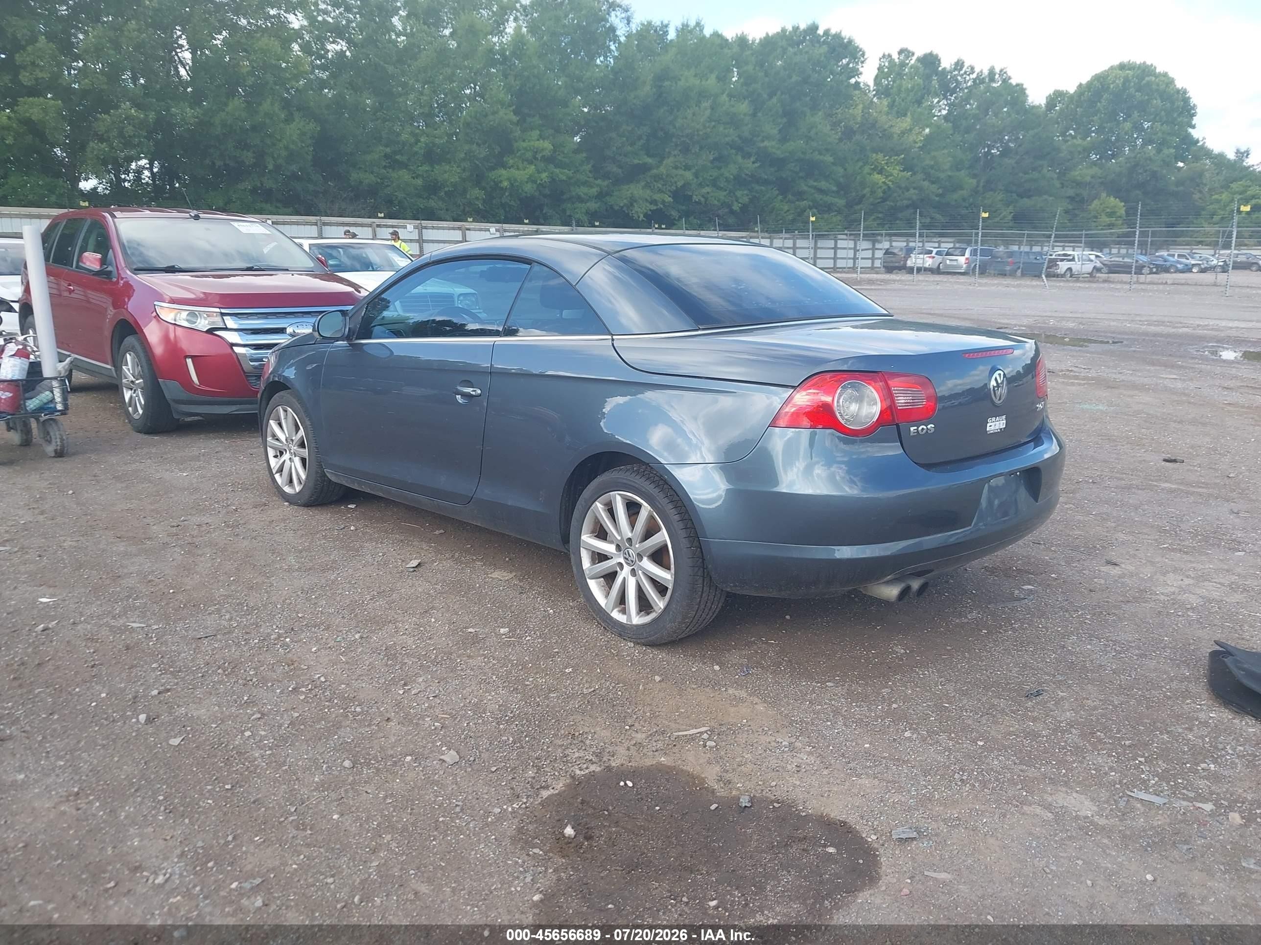 2007 Volkswagen Eos 2.0t Blue vin: WVWBA71F37V007104