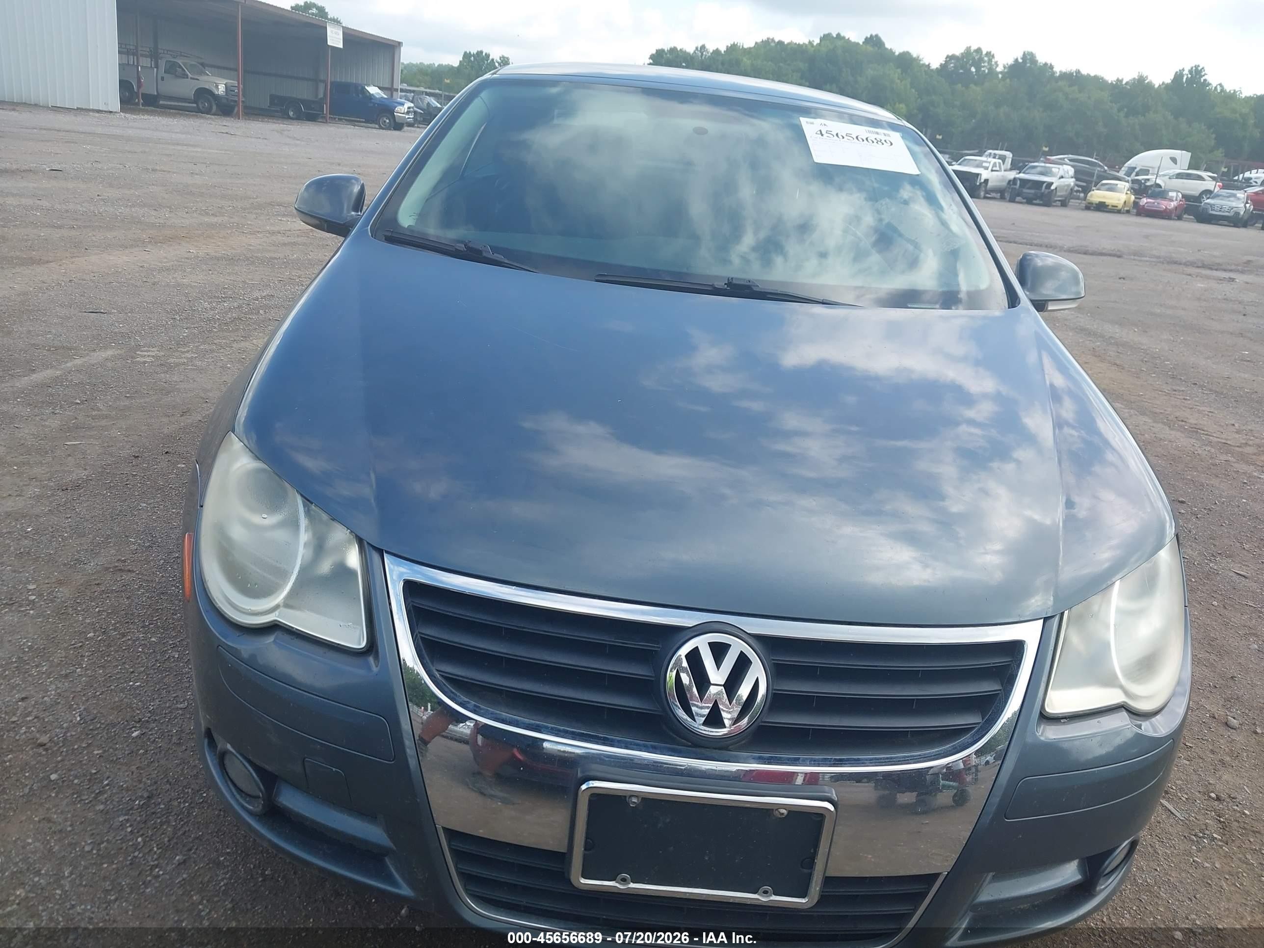 2007 Volkswagen Eos 2.0t Blue vin: WVWBA71F37V007104