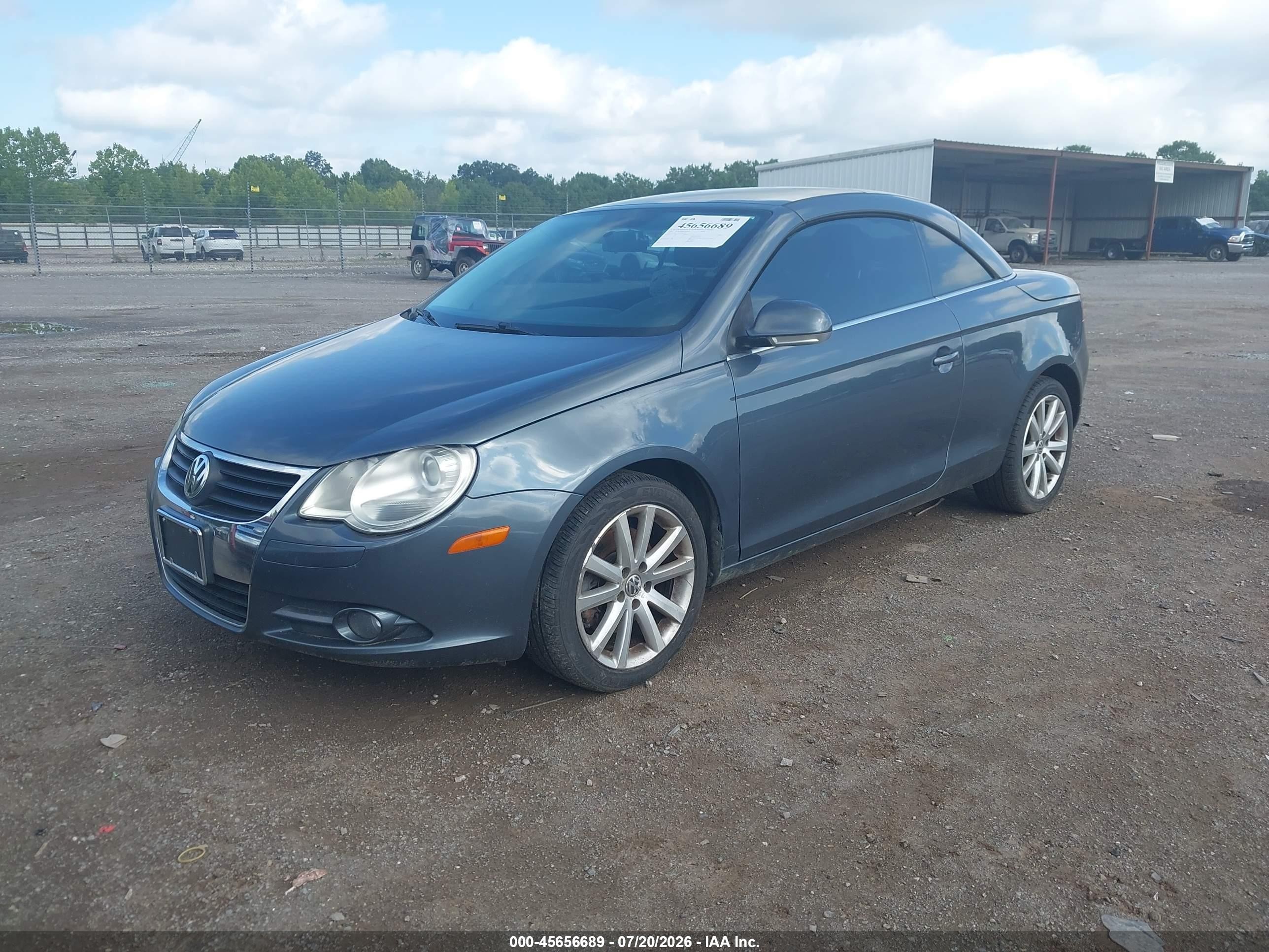 2007 Volkswagen Eos 2.0t Blue vin: WVWBA71F37V007104