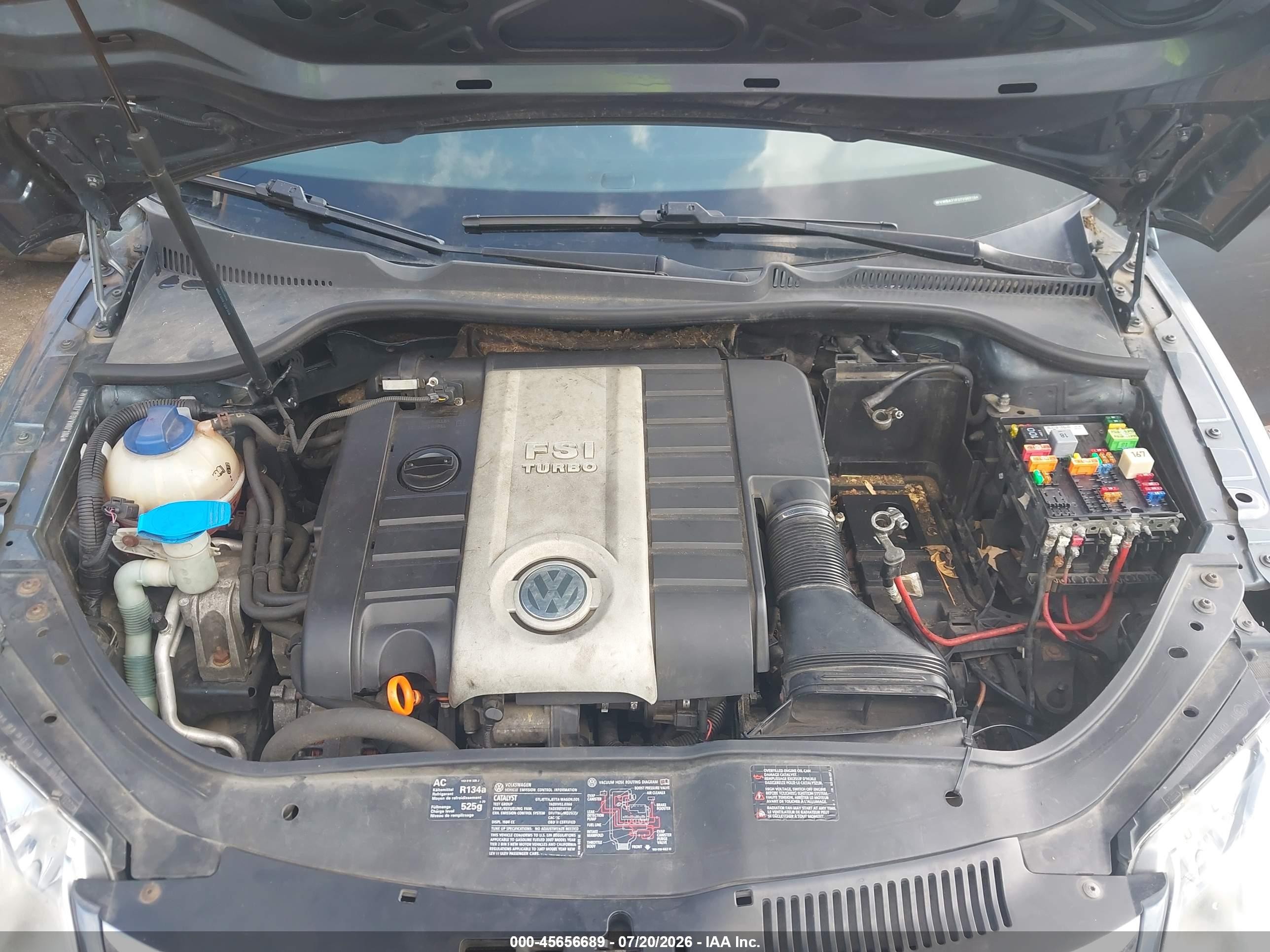 2007 Volkswagen Eos 2.0t Blue vin: WVWBA71F37V007104