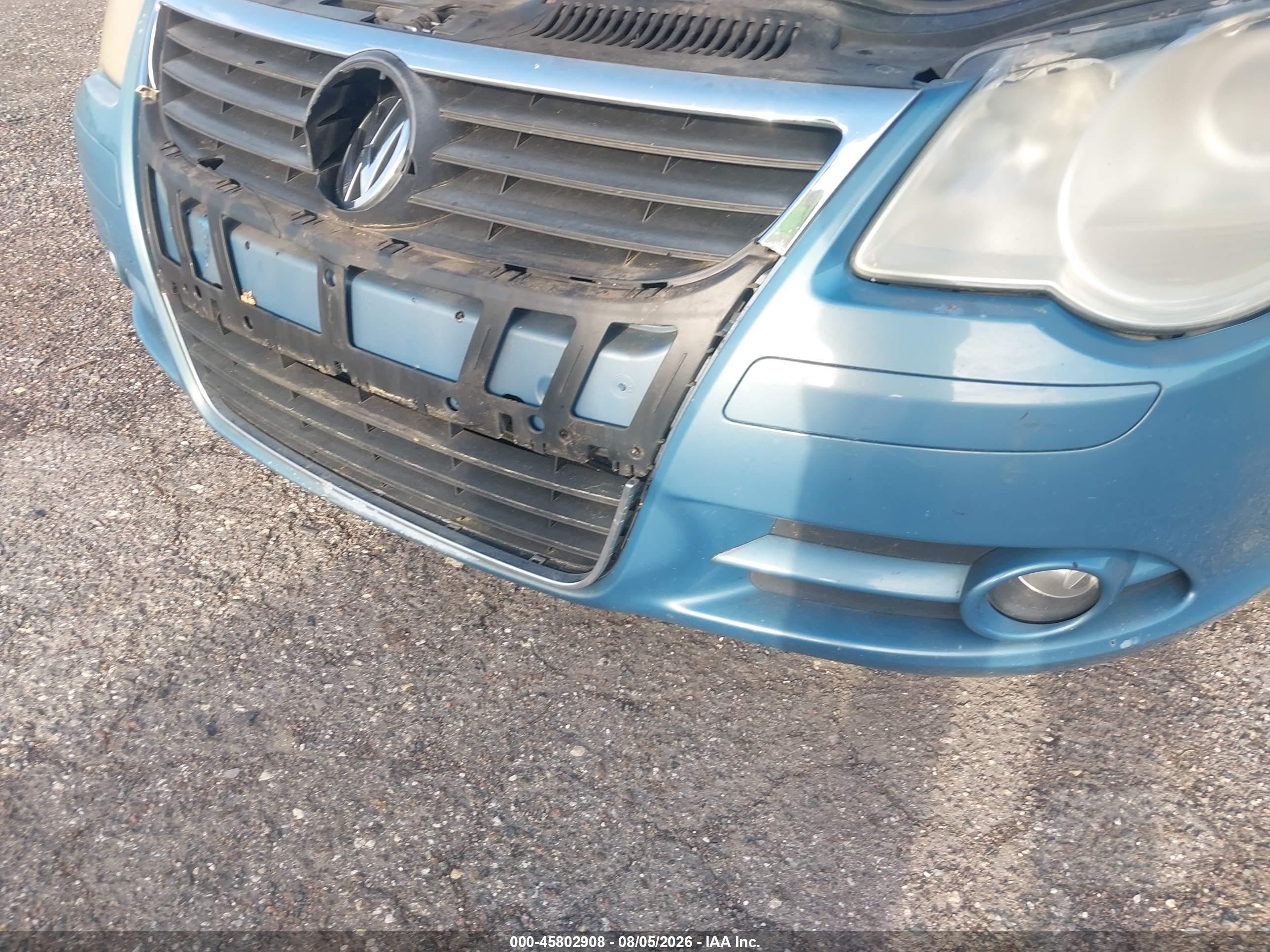 2008 Volkswagen Eos Komfort/turbo Light Blue vin: WVWBA71F38V002860