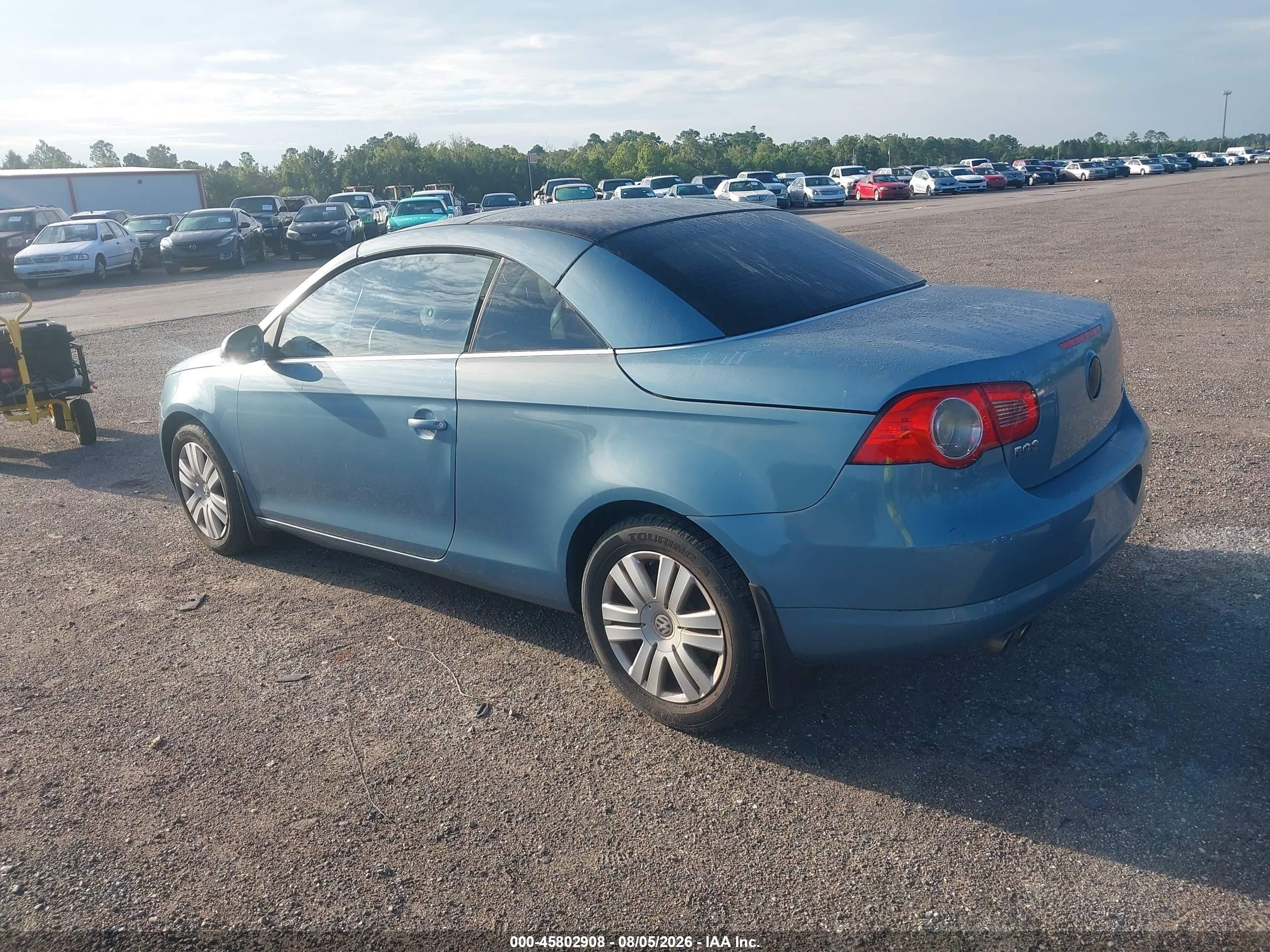 2008 Volkswagen Eos Komfort/turbo Light Blue vin: WVWBA71F38V002860
