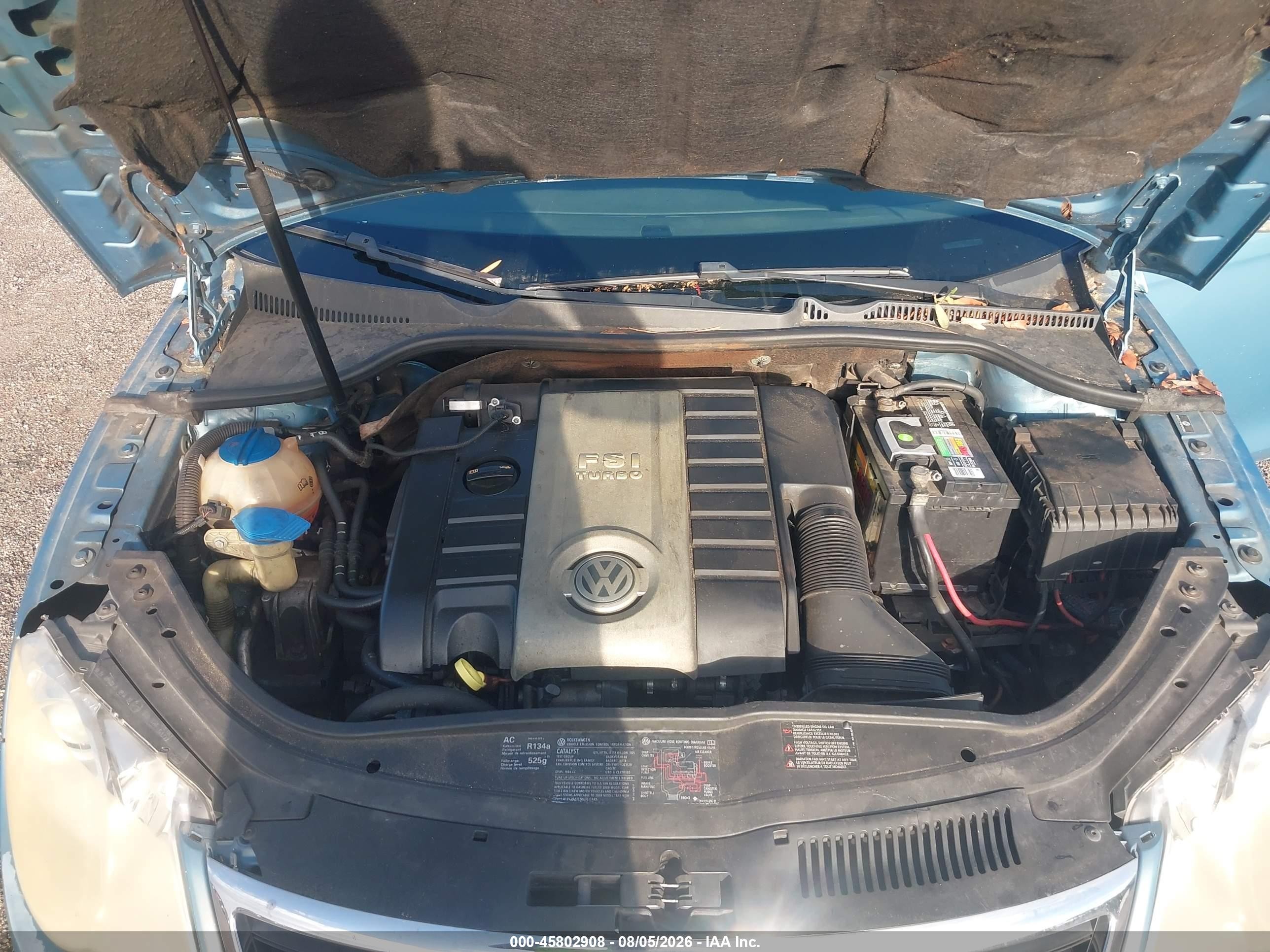 2008 Volkswagen Eos Komfort/turbo Light Blue vin: WVWBA71F38V002860