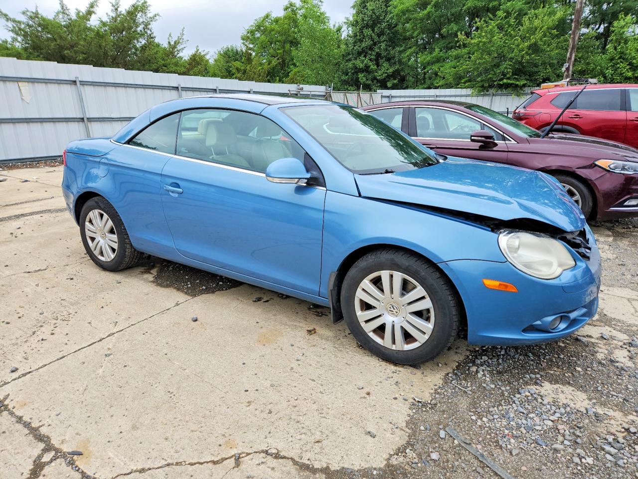 2008 Volkswagen Eos Turbo Синий vin: WVWBA71F38V024020