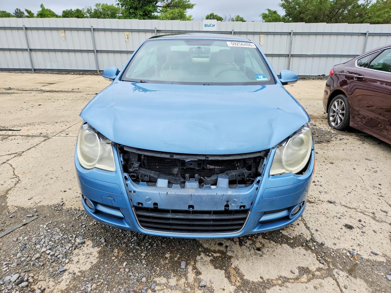 2008 Volkswagen Eos Turbo Синий vin: WVWBA71F38V024020