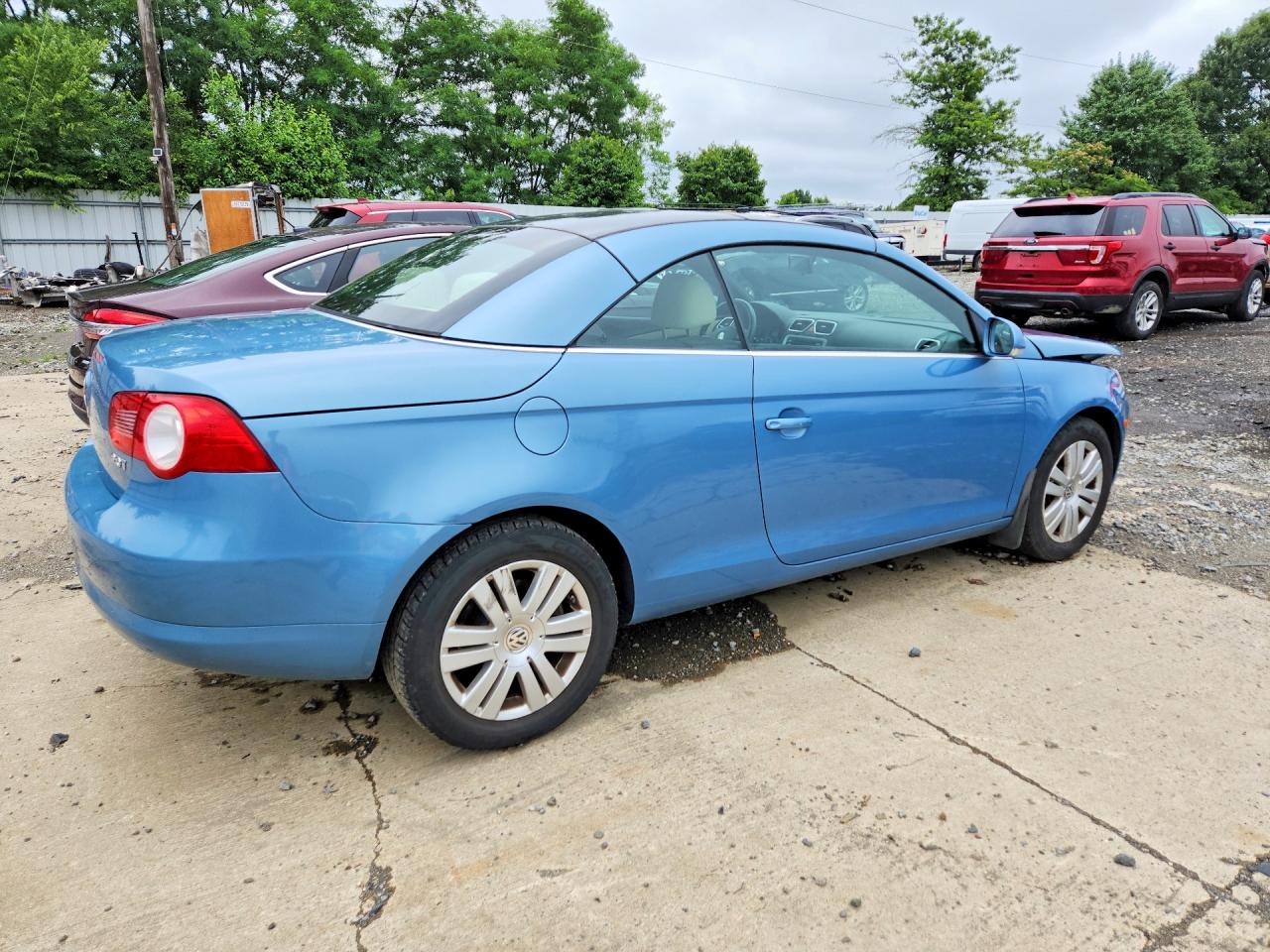2008 Volkswagen Eos Turbo Синий vin: WVWBA71F38V024020