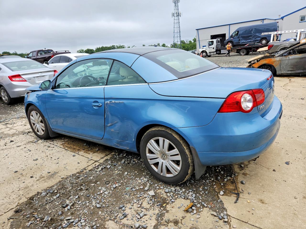 2008 Volkswagen Eos Turbo Синий vin: WVWBA71F38V024020
