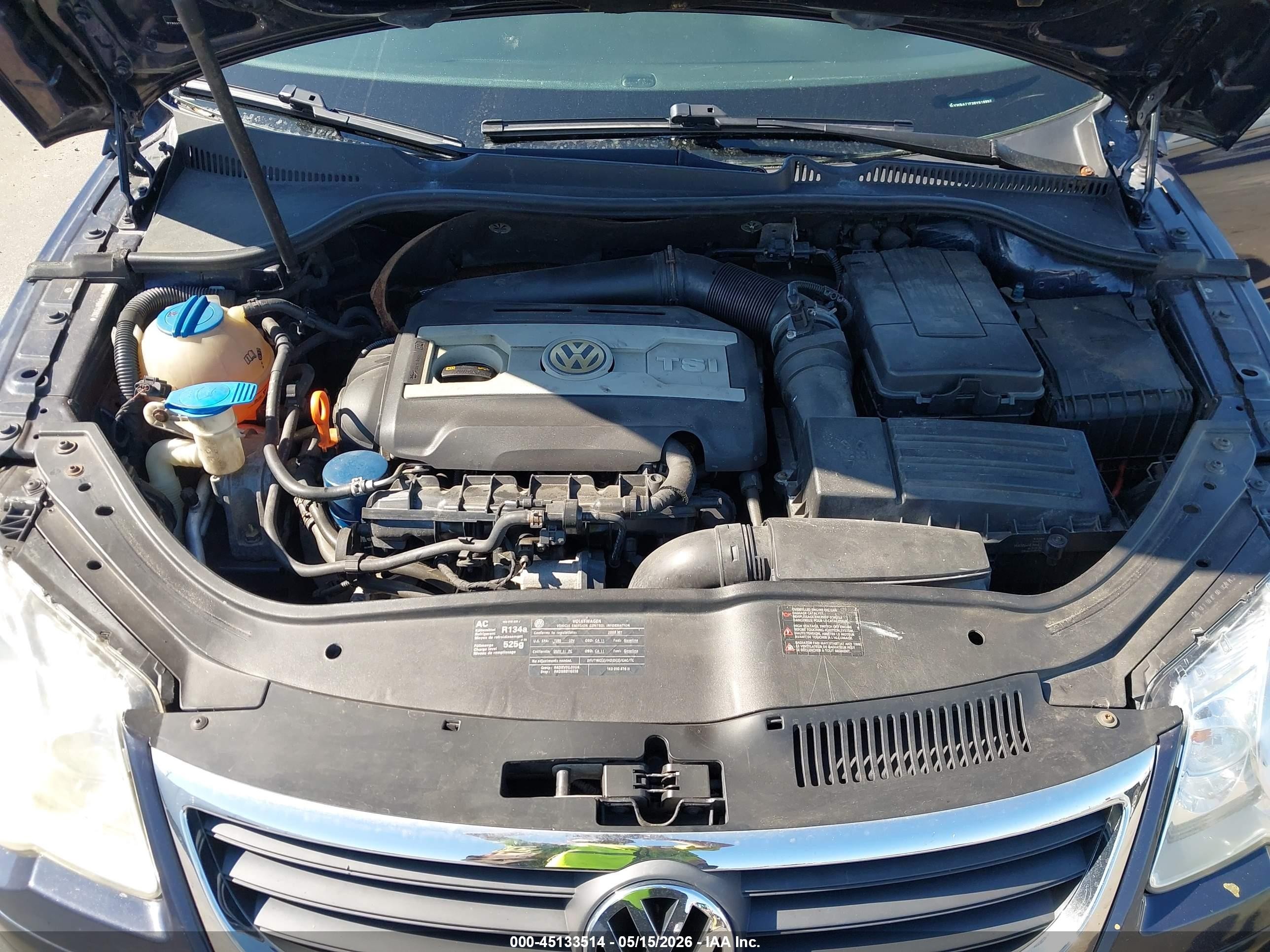 2009 Volkswagen Eos Komfort Blue vin: WVWBA71F39V019997