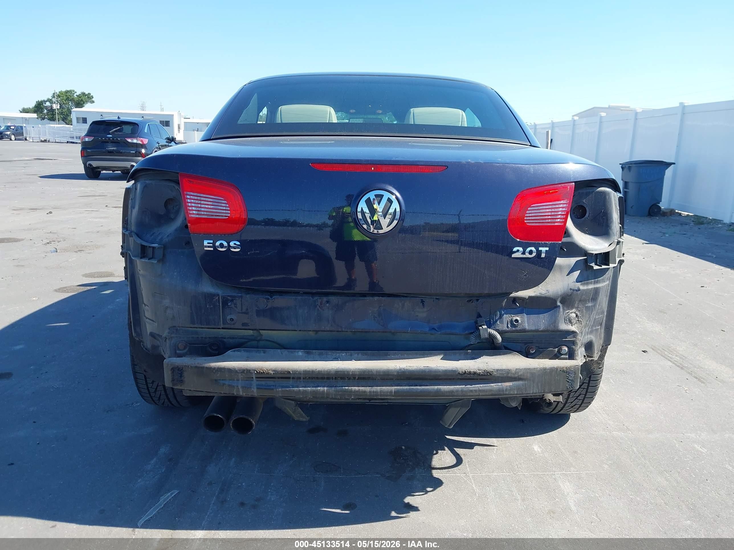 2009 Volkswagen Eos Komfort Blue vin: WVWBA71F39V019997