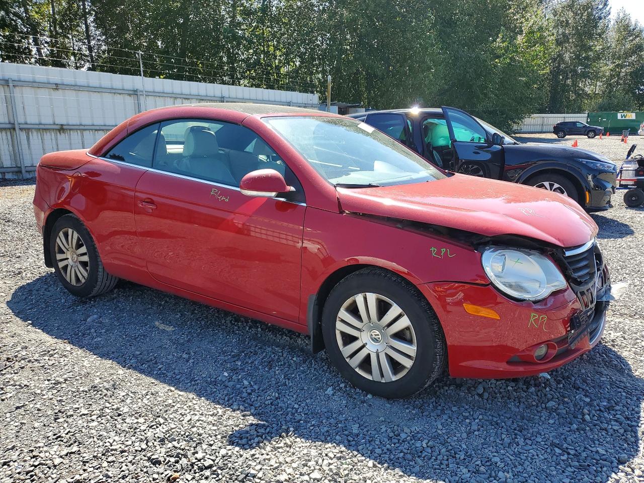2007 Volkswagen Eos 2.0t Red vin: WVWBA71F47V048616