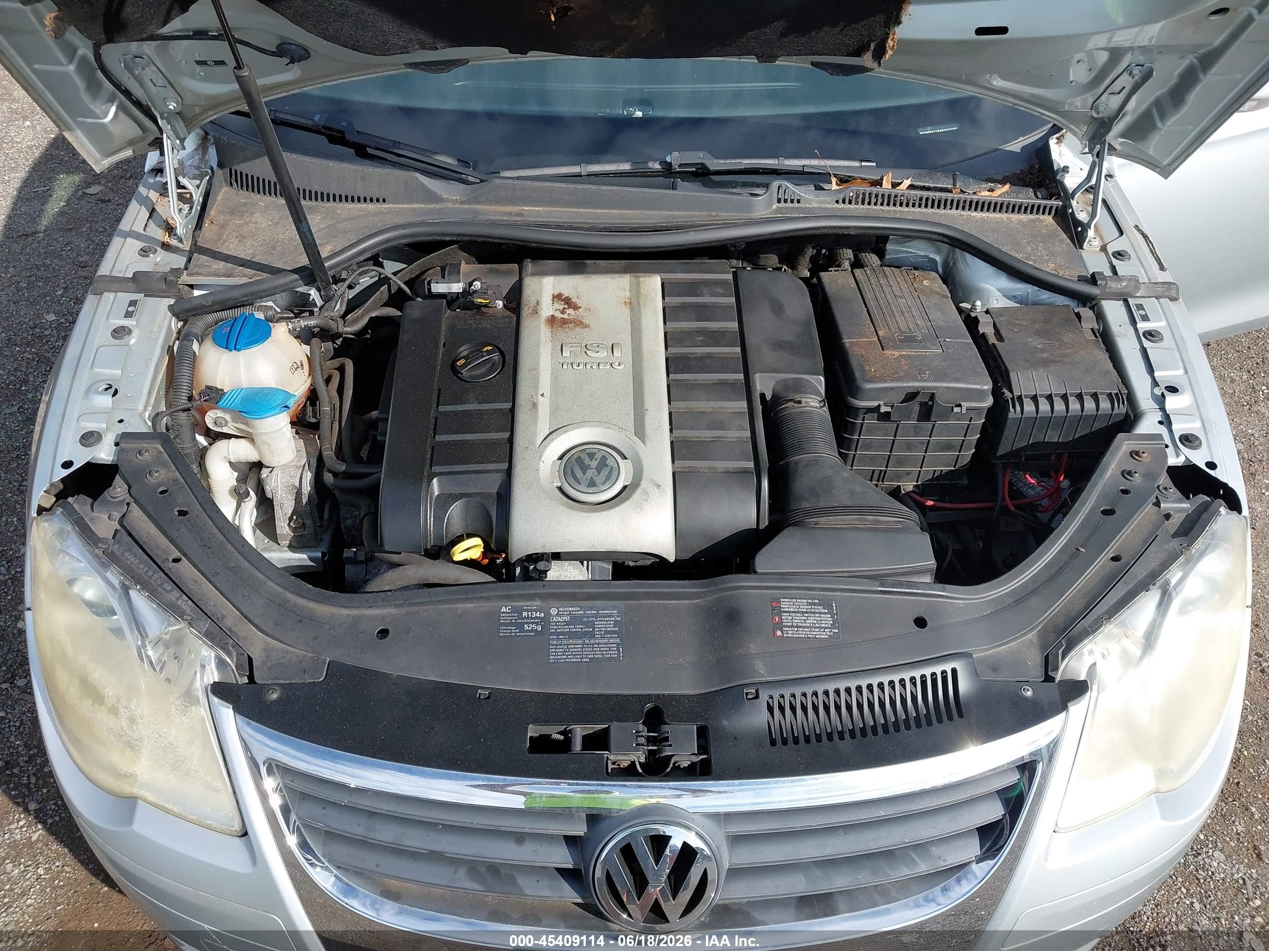 2008 Volkswagen Eos Komfort/turbo Silver vin: WVWBA71F48V023281