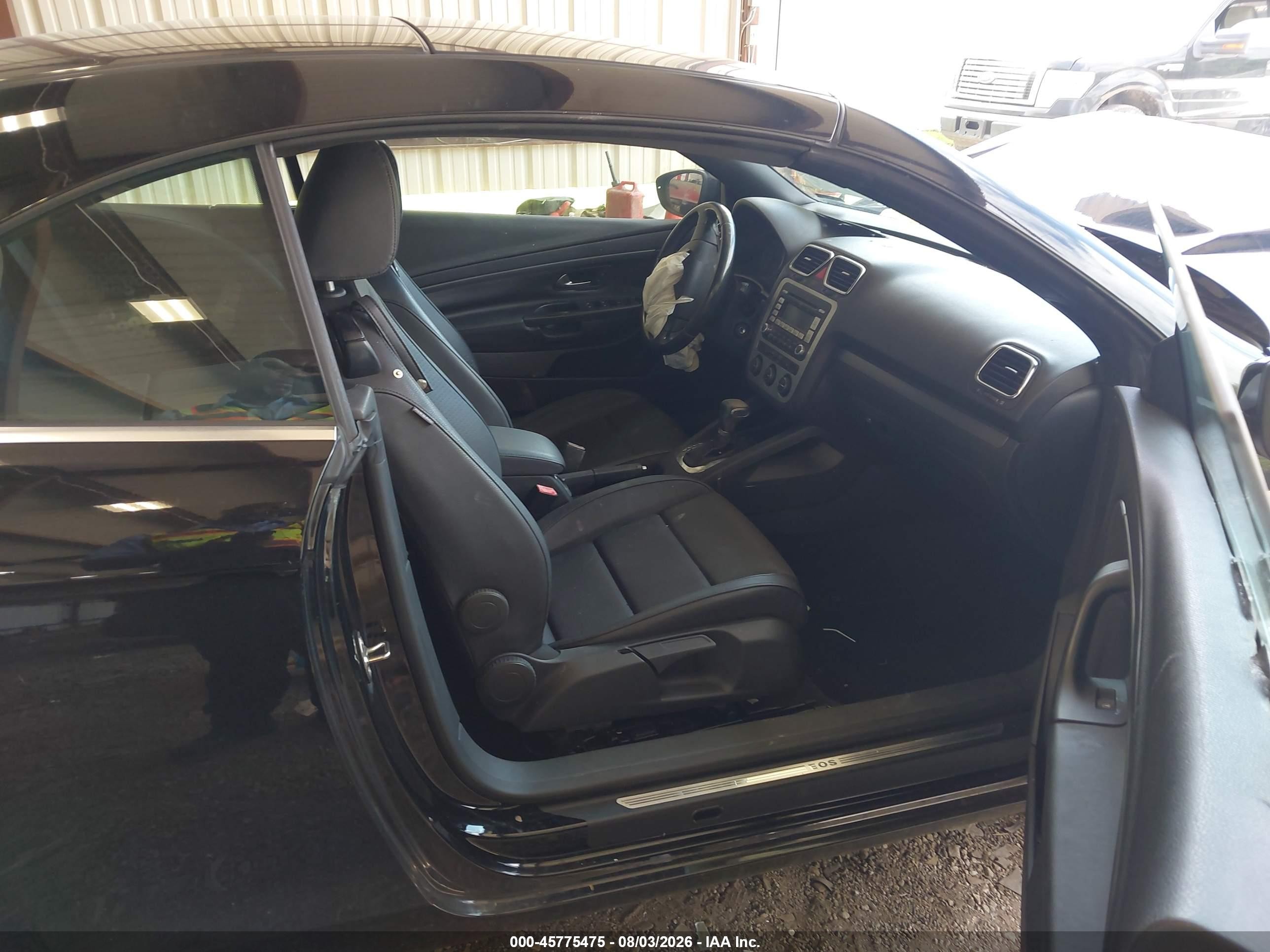 2009 Volkswagen Eos Komfort Black vin: WVWBA71F49V018129