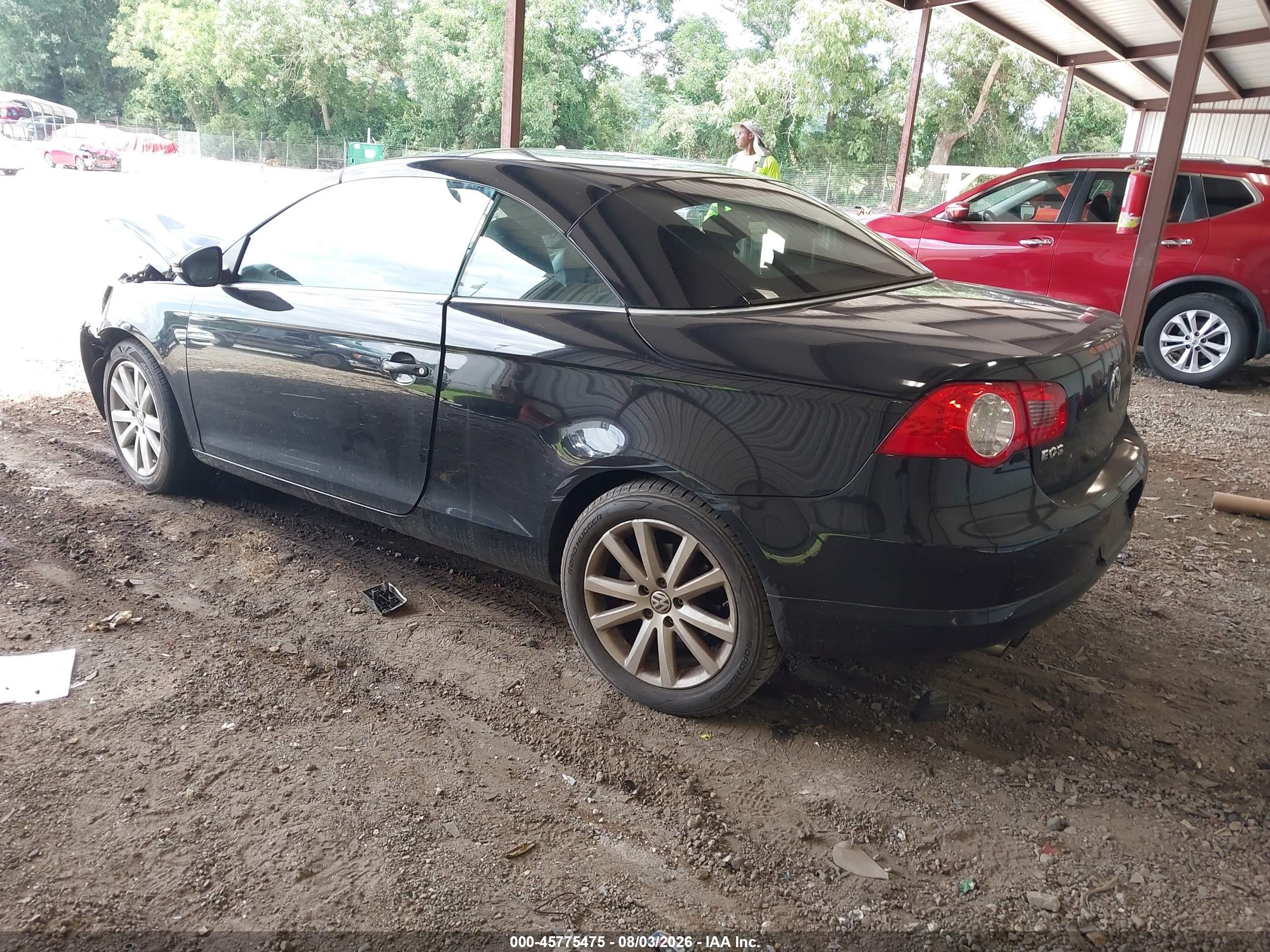 2009 Volkswagen Eos Komfort Black vin: WVWBA71F49V018129