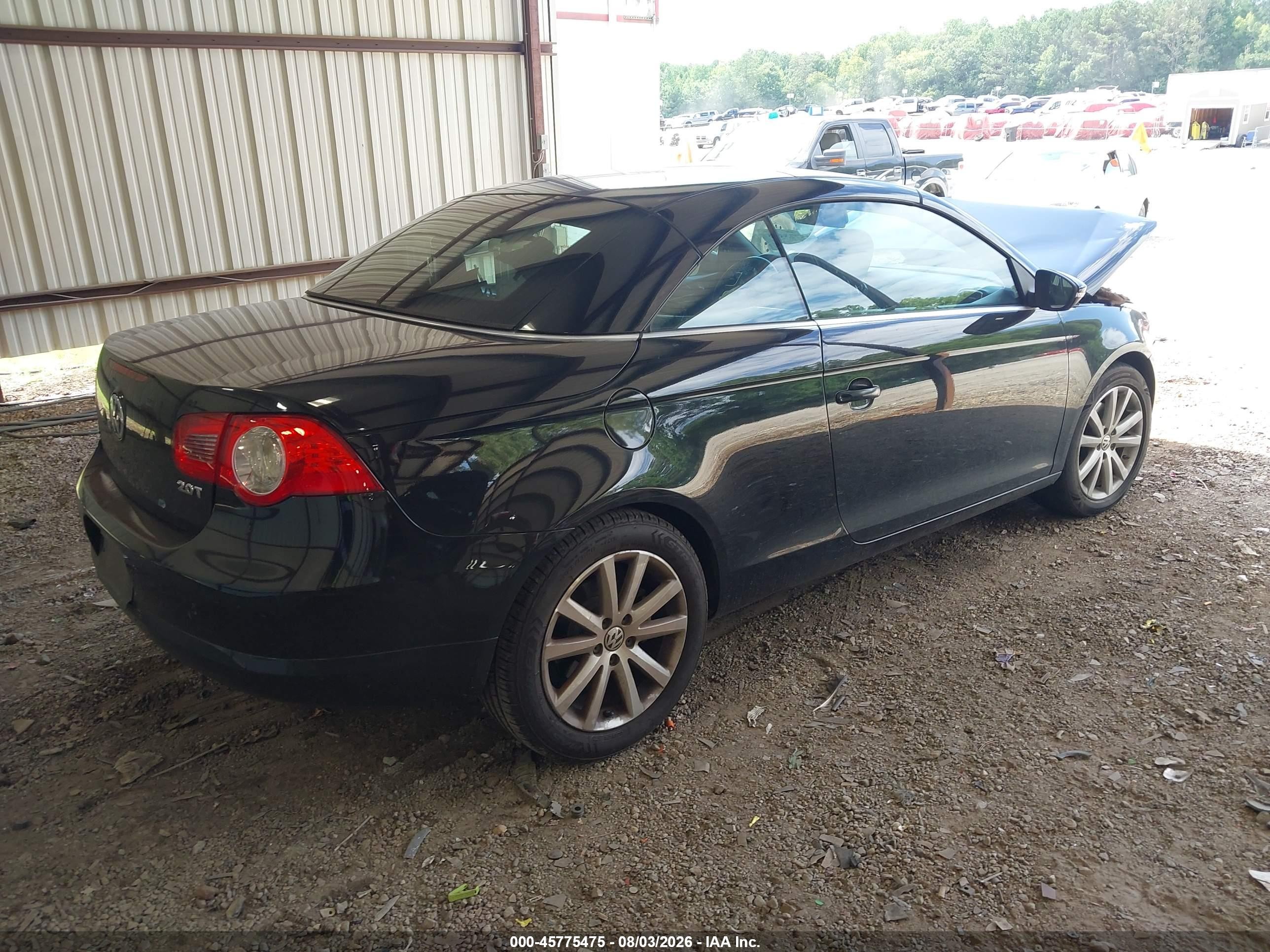 2009 Volkswagen Eos Komfort Black vin: WVWBA71F49V018129