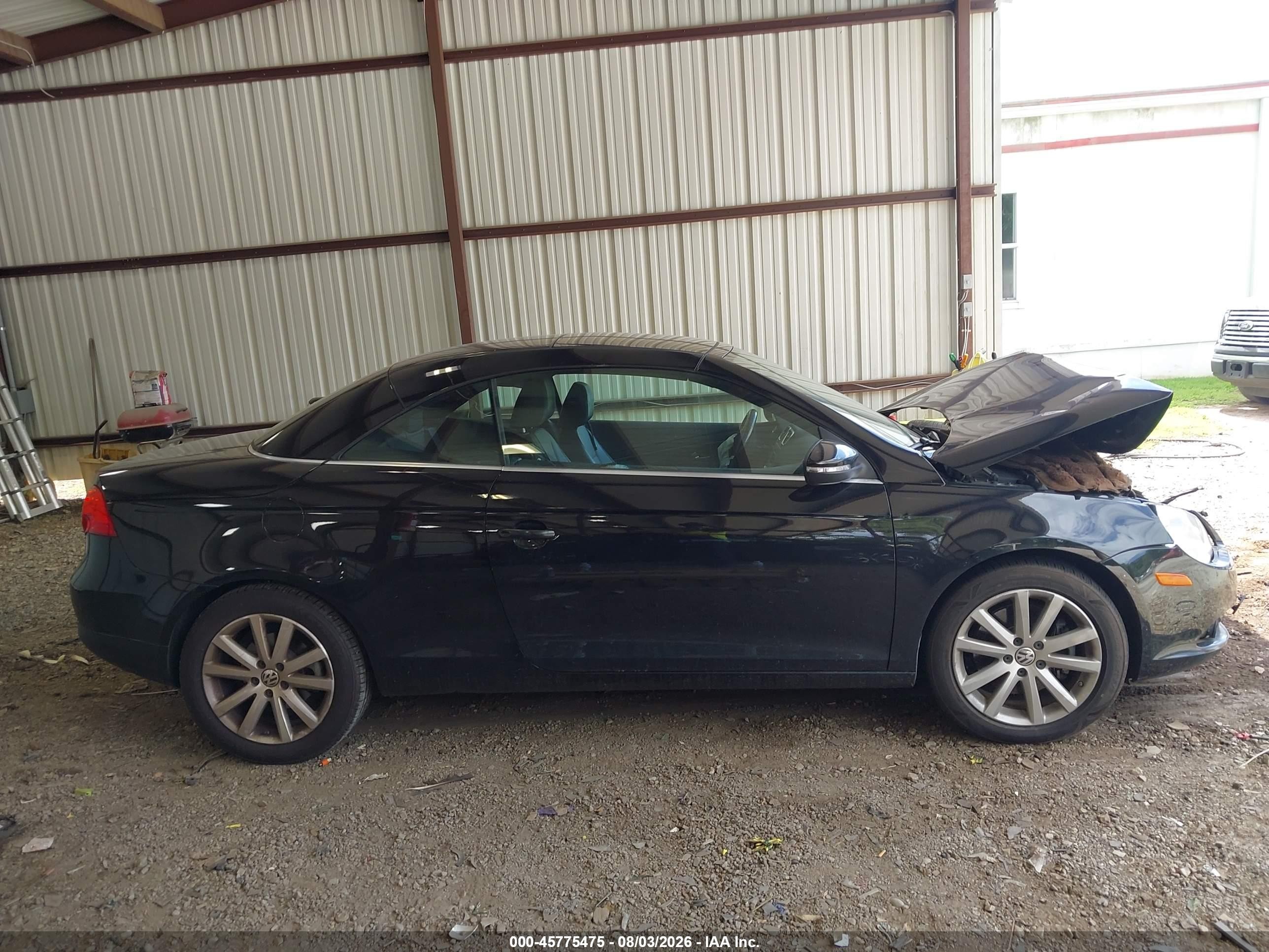2009 Volkswagen Eos Komfort Black vin: WVWBA71F49V018129