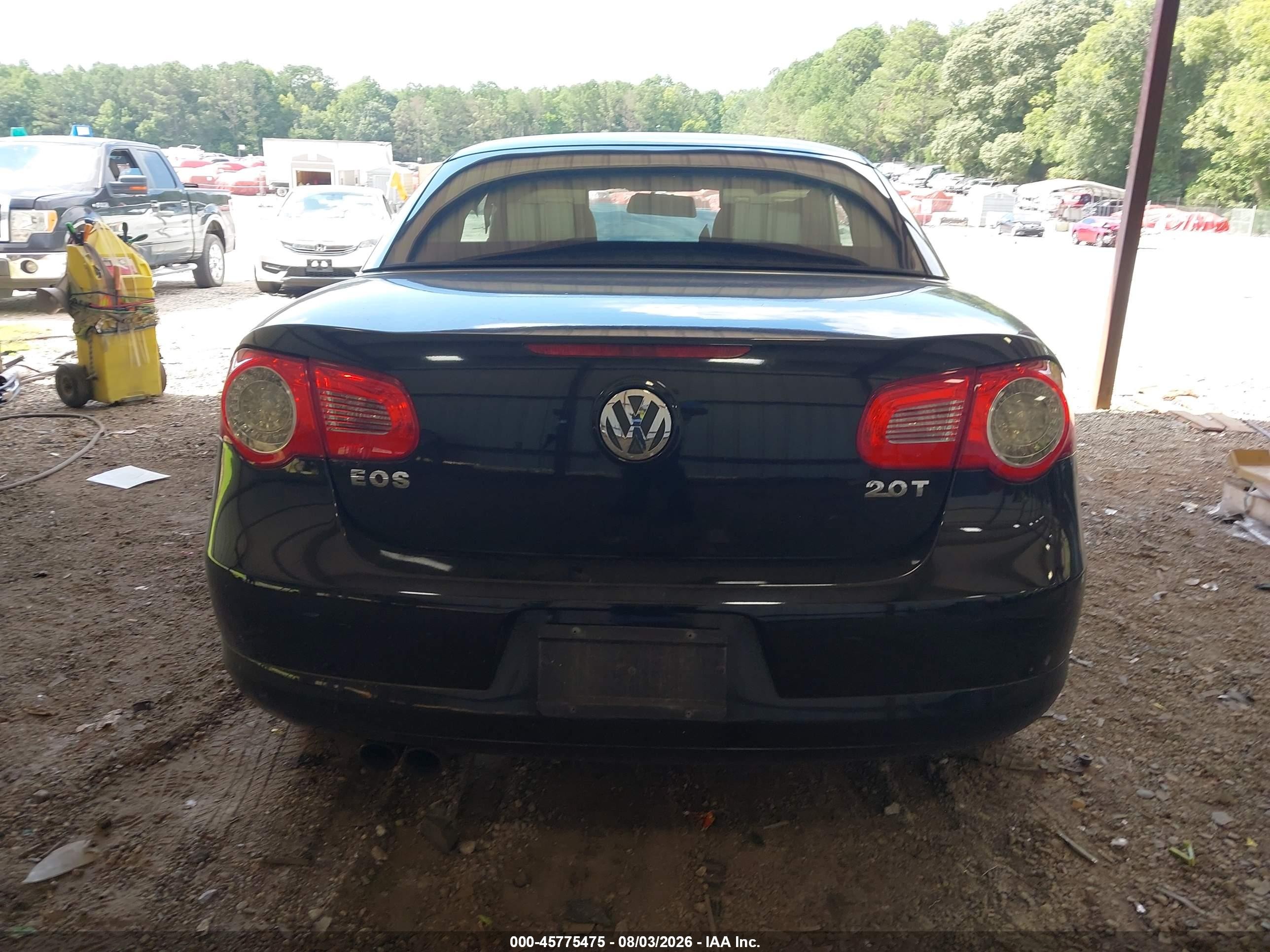 2009 Volkswagen Eos Komfort Black vin: WVWBA71F49V018129