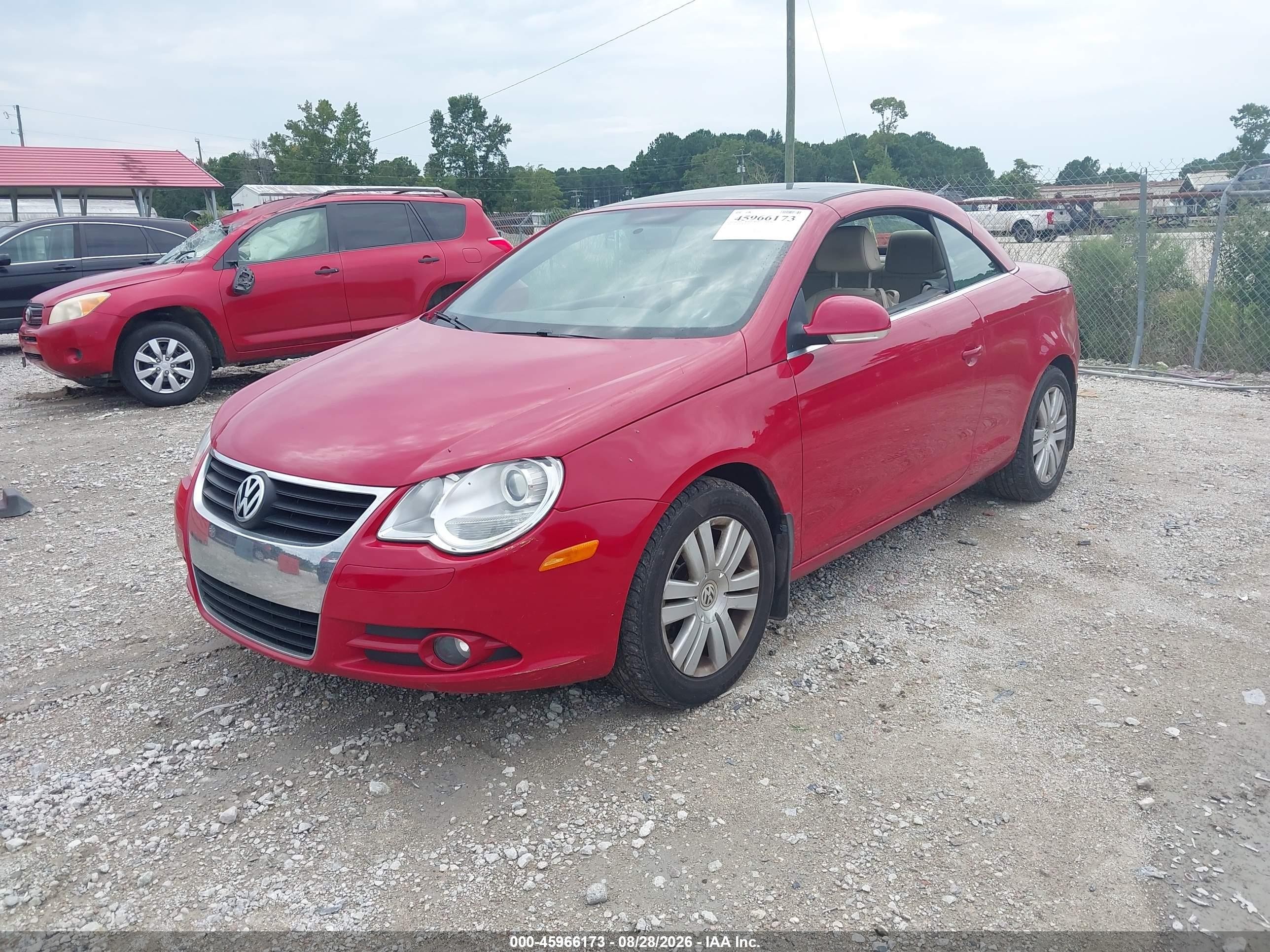 2008 Volkswagen Eos Komfort/turbo Red vin: WVWBA71F58V053342