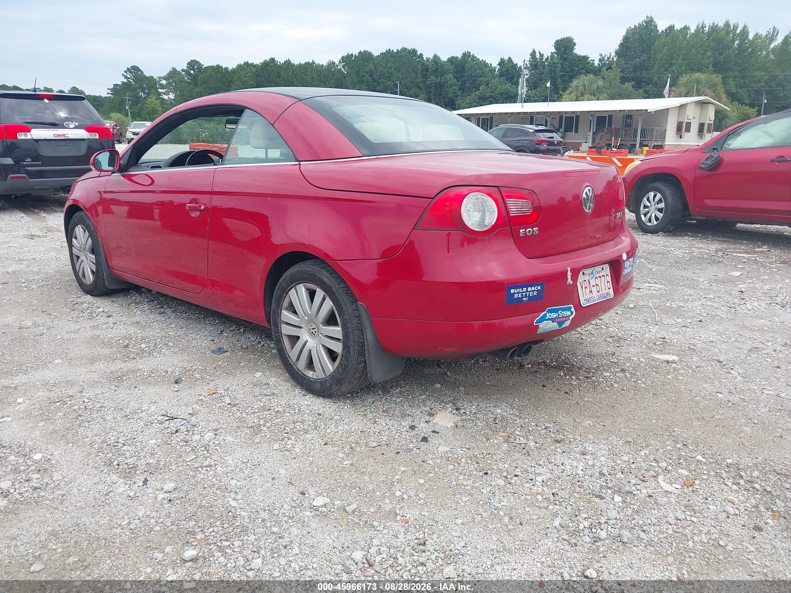 2008 Volkswagen Eos Komfort/turbo Red vin: WVWBA71F58V053342