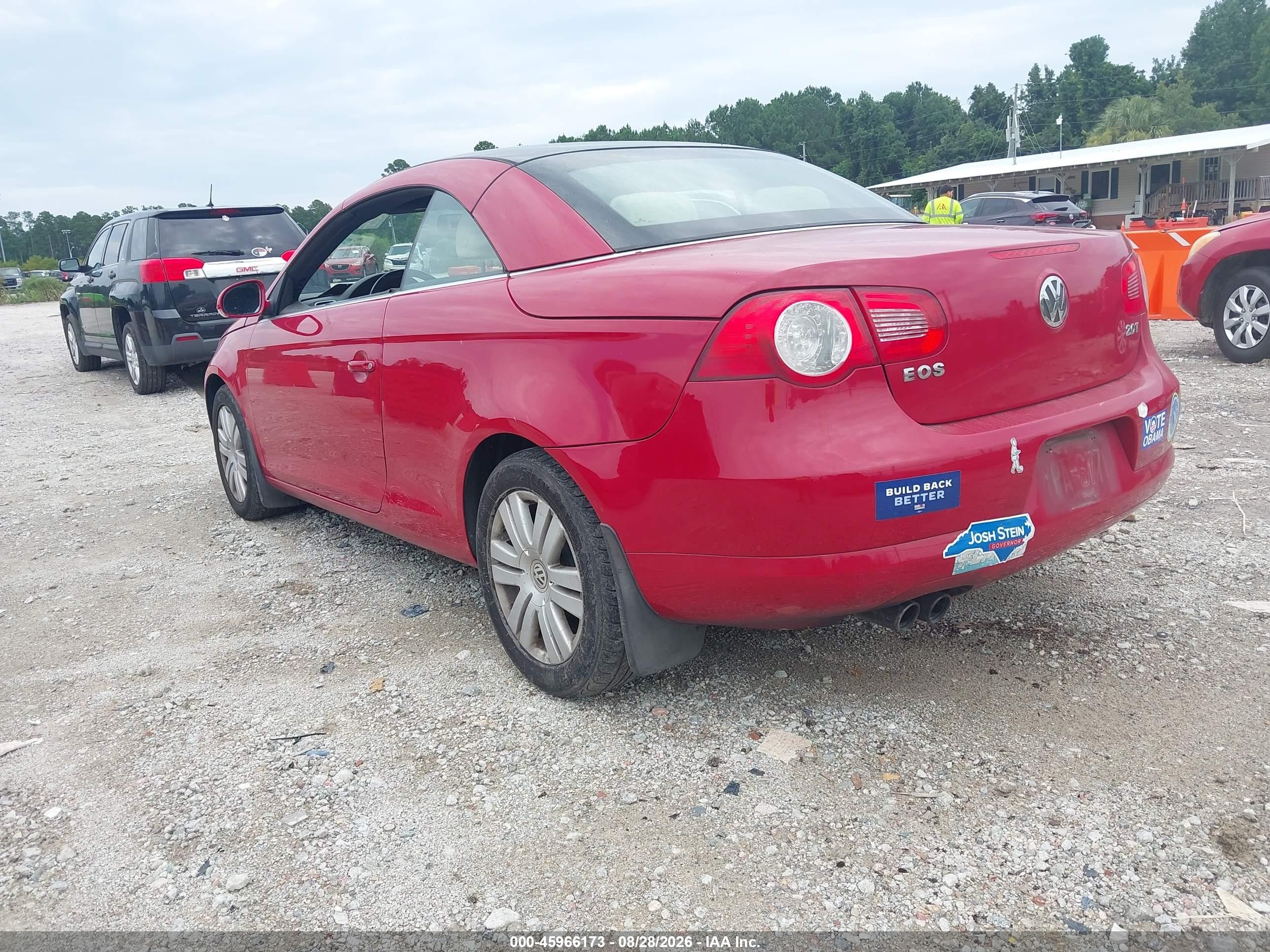 2008 Volkswagen Eos Komfort/turbo Red vin: WVWBA71F58V053342