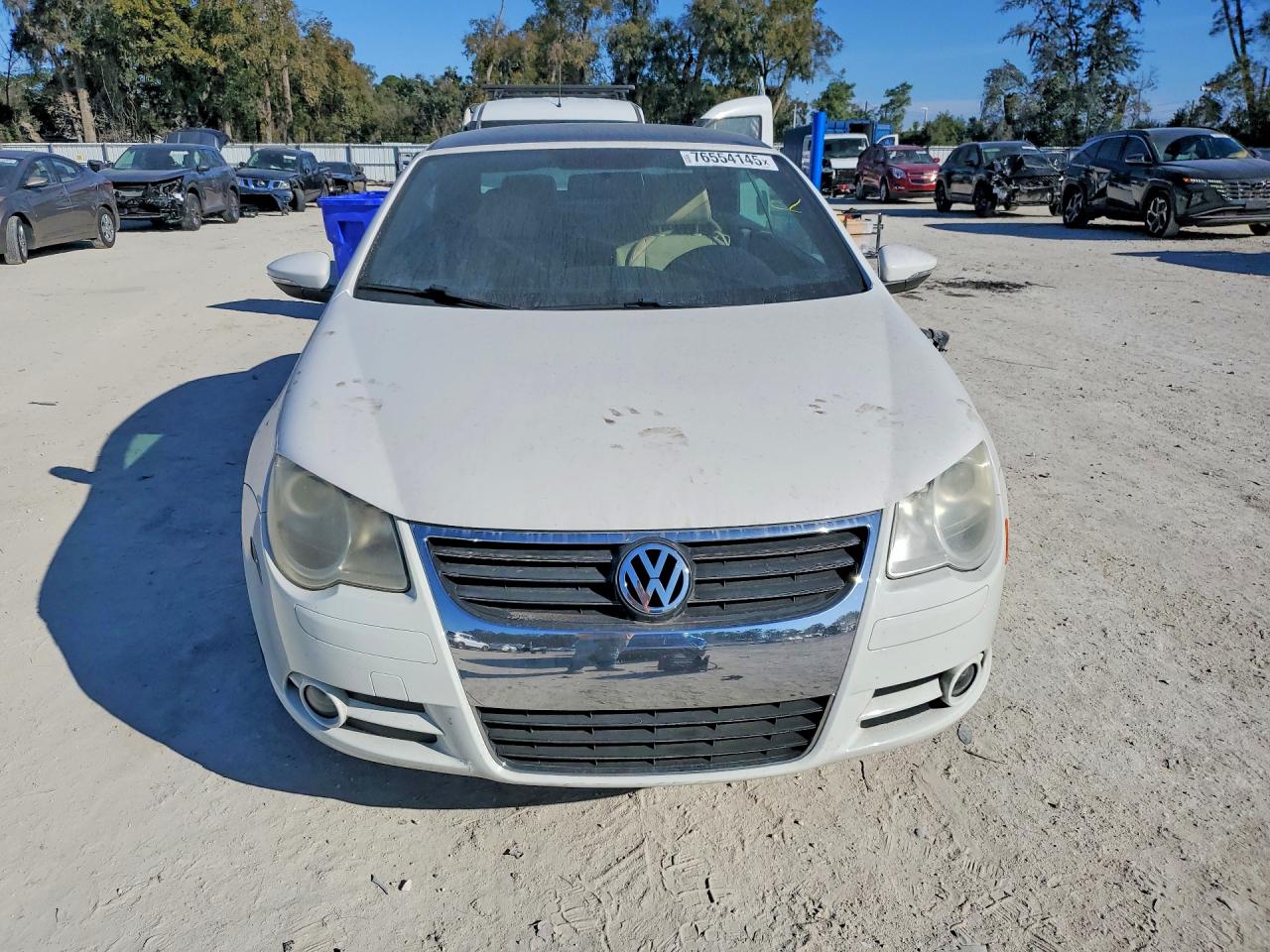 2009 Volkswagen Eos Turbo White vin: WVWBA71F59V008645