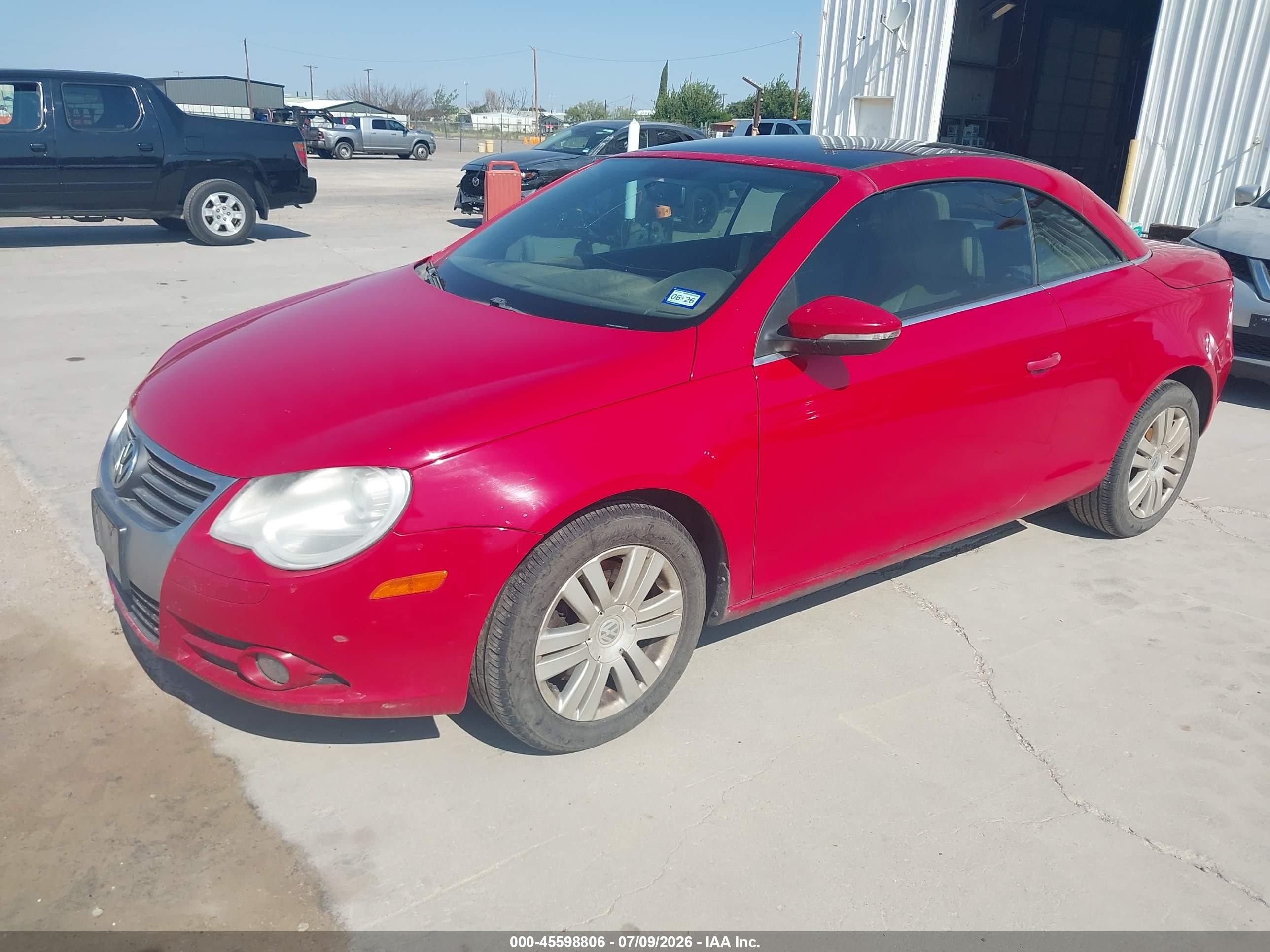 2009 Volkswagen Eos Komfort Red vin: WVWBA71F59V014171