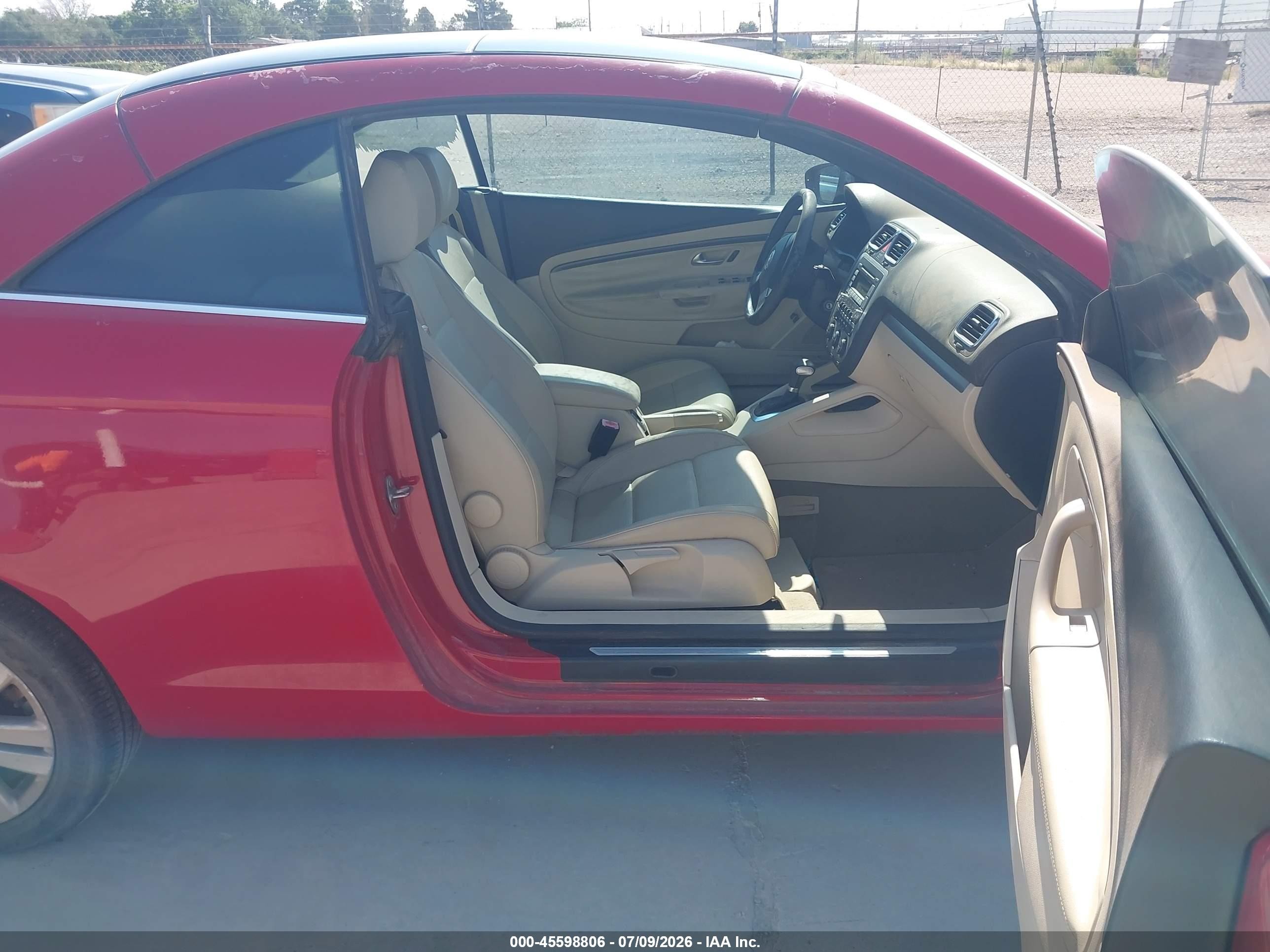 2009 Volkswagen Eos Komfort Red vin: WVWBA71F59V014171