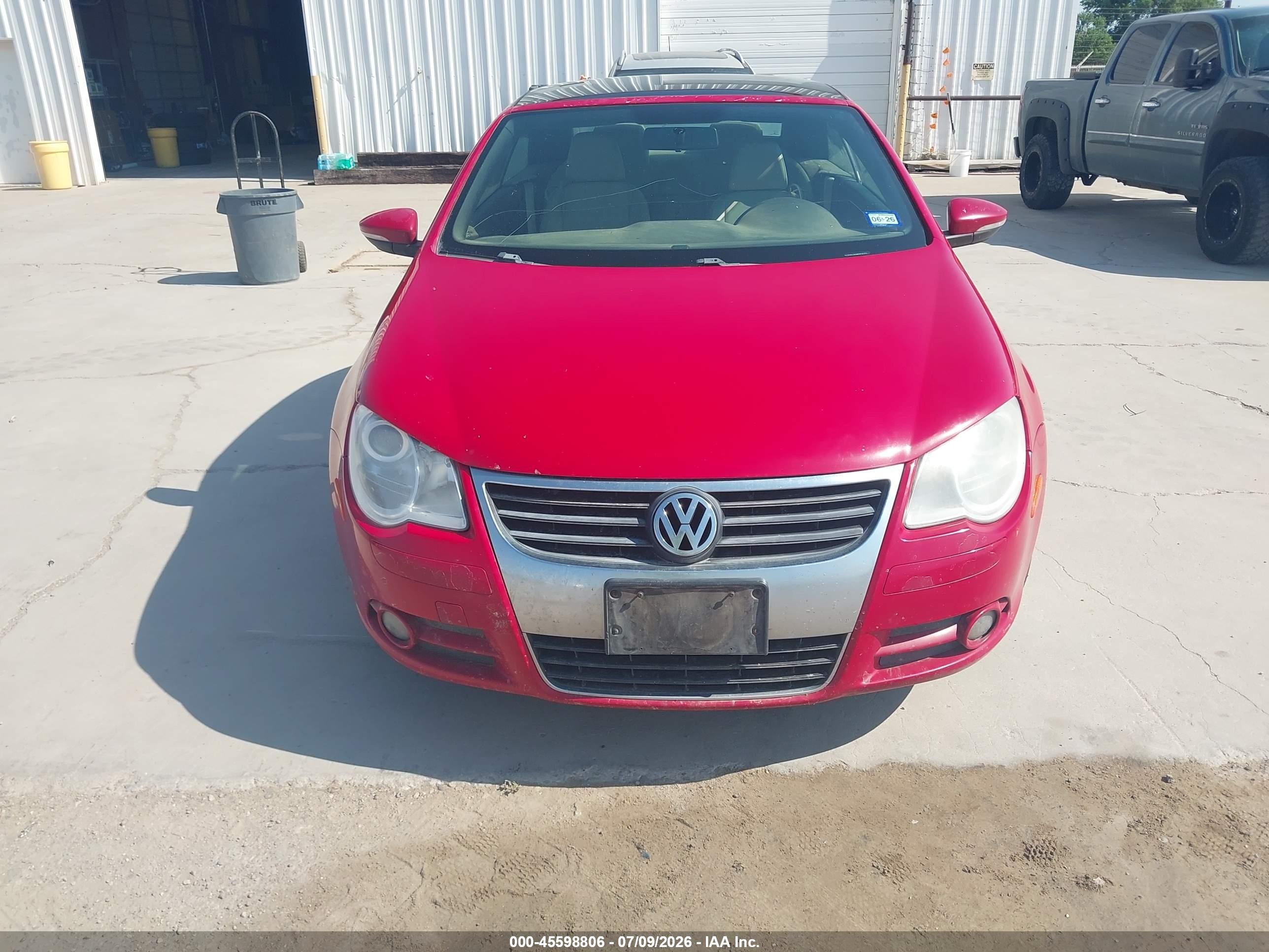 2009 Volkswagen Eos Komfort Red vin: WVWBA71F59V014171
