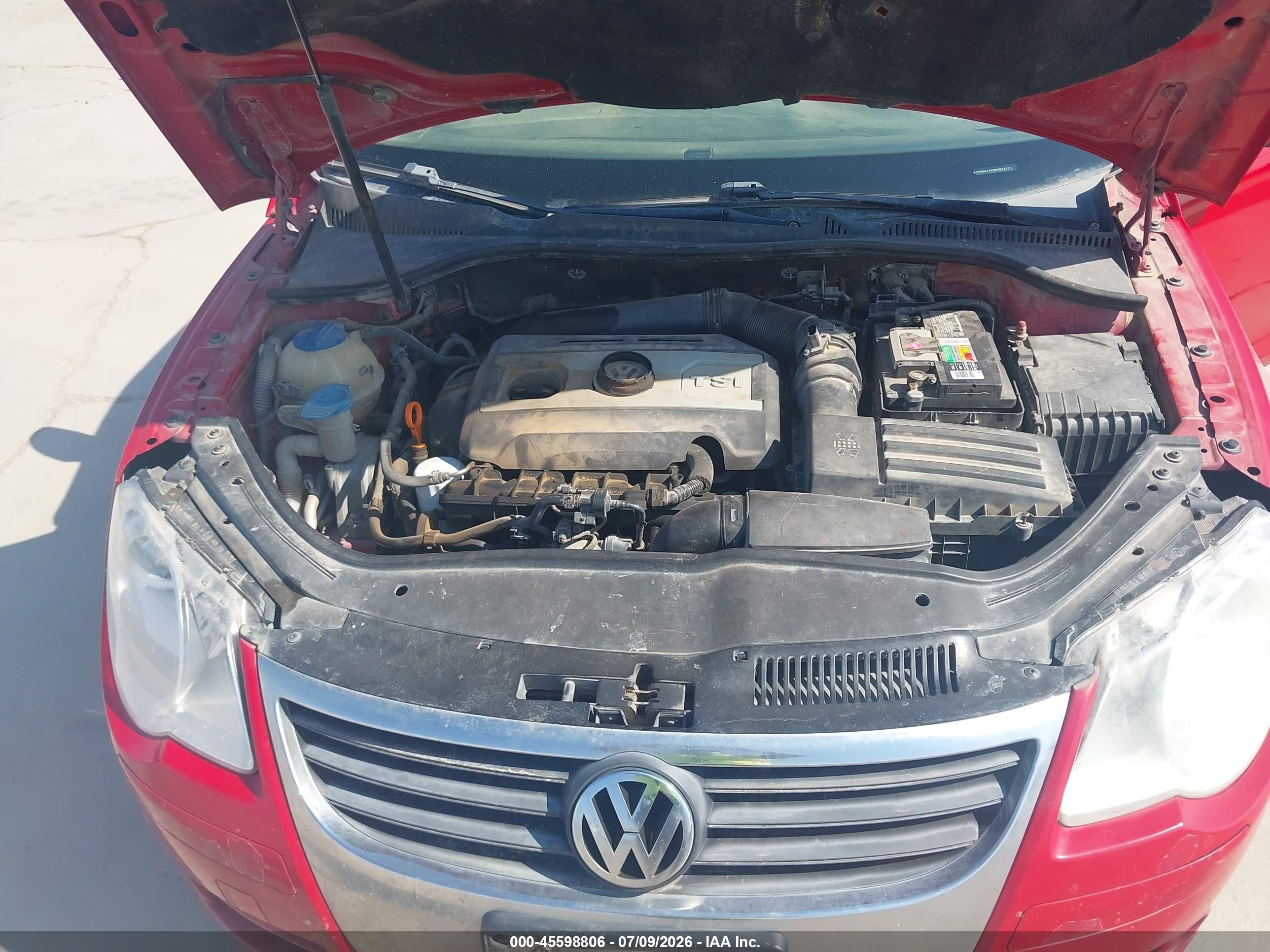 2009 Volkswagen Eos Komfort Red vin: WVWBA71F59V014171