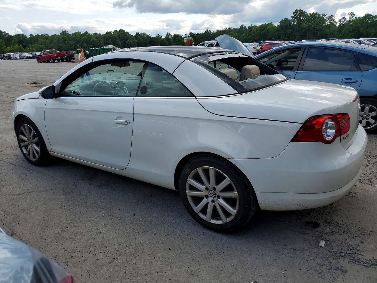 2009 Volkswagen Eos Turbo White vin: WVWBA71F59V022674