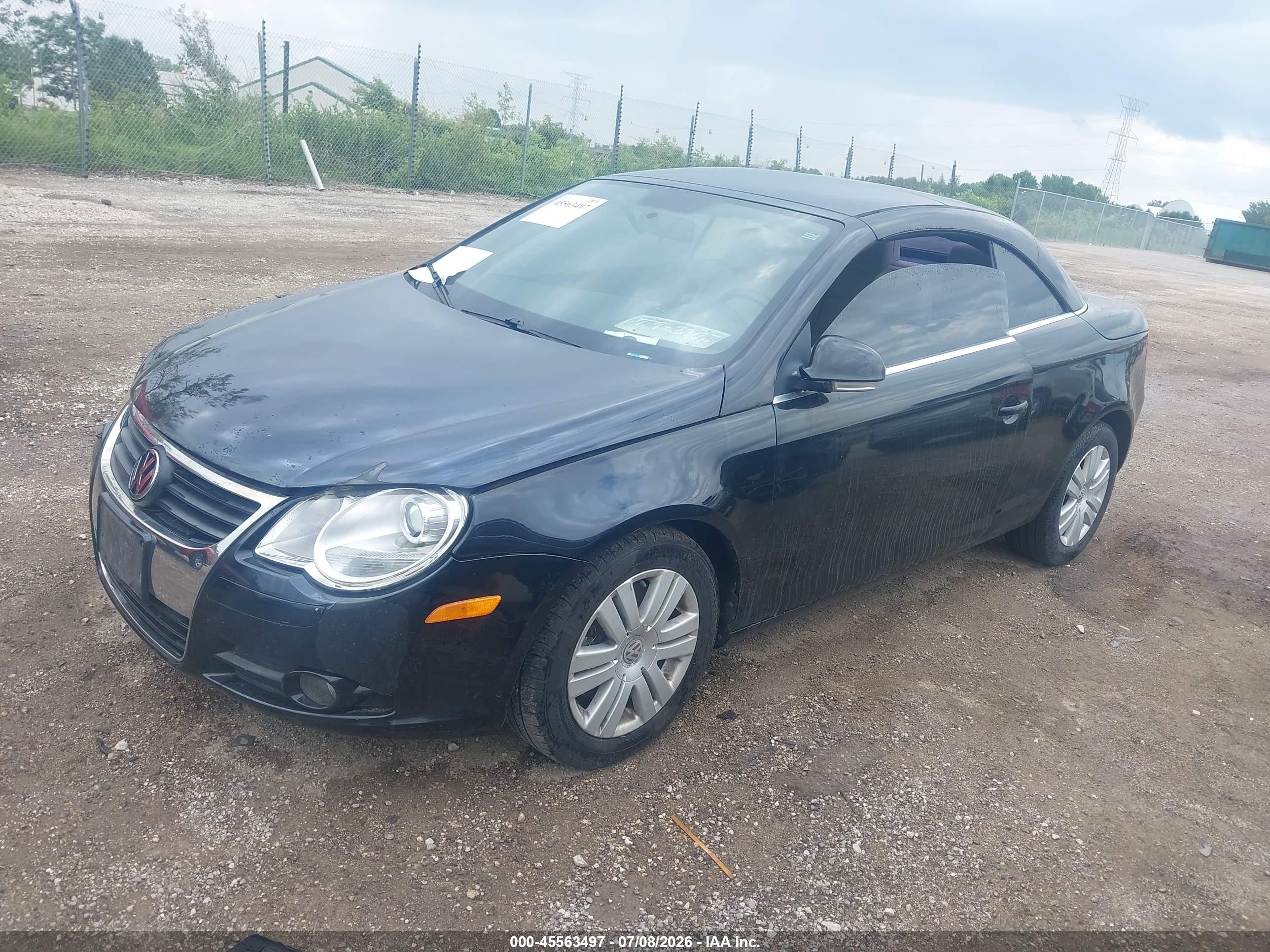 2008 Volkswagen Eos Komfort/turbo Черный vin: WVWBA71F68V022682