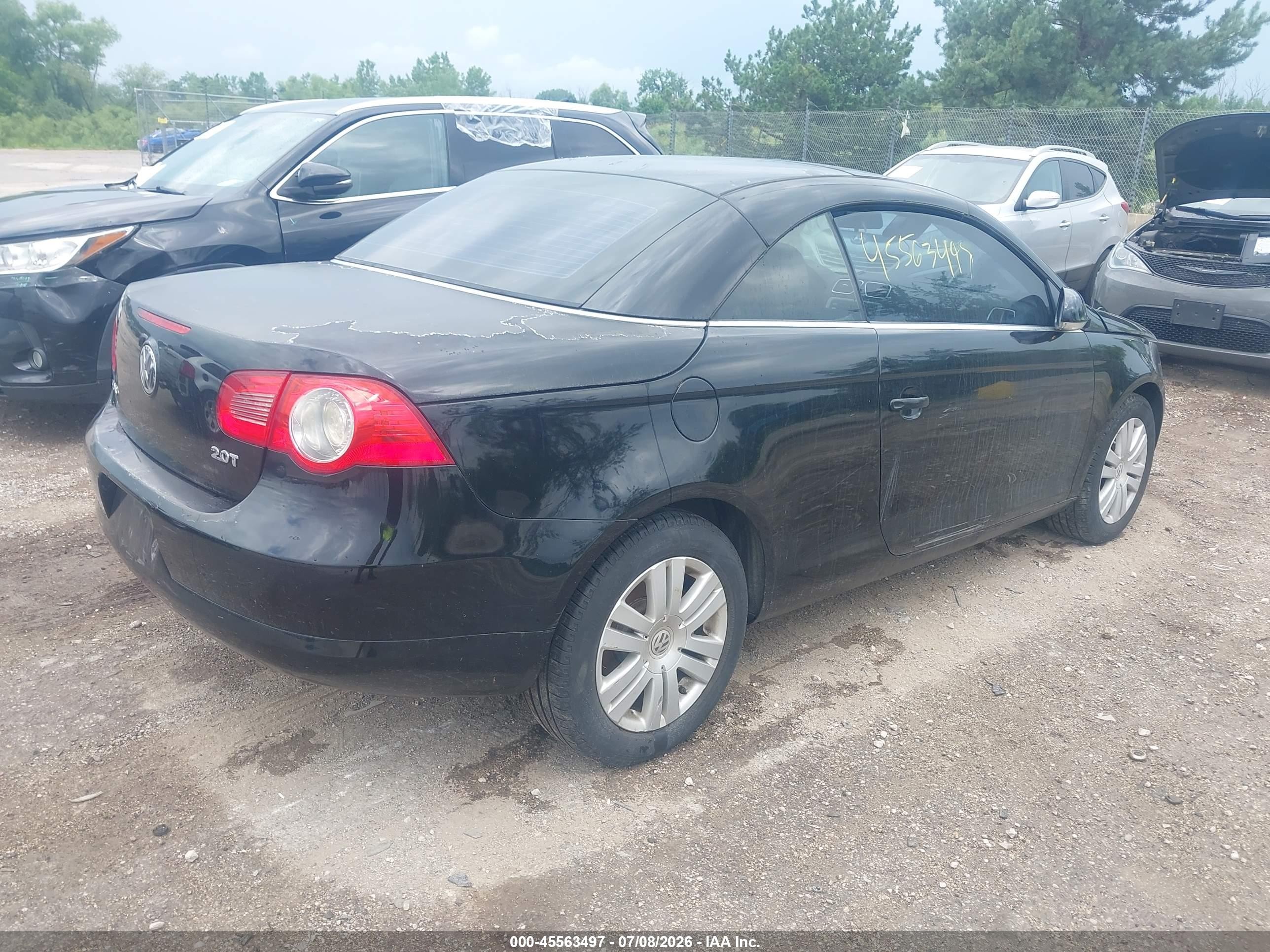 2008 Volkswagen Eos Komfort/turbo Черный vin: WVWBA71F68V022682