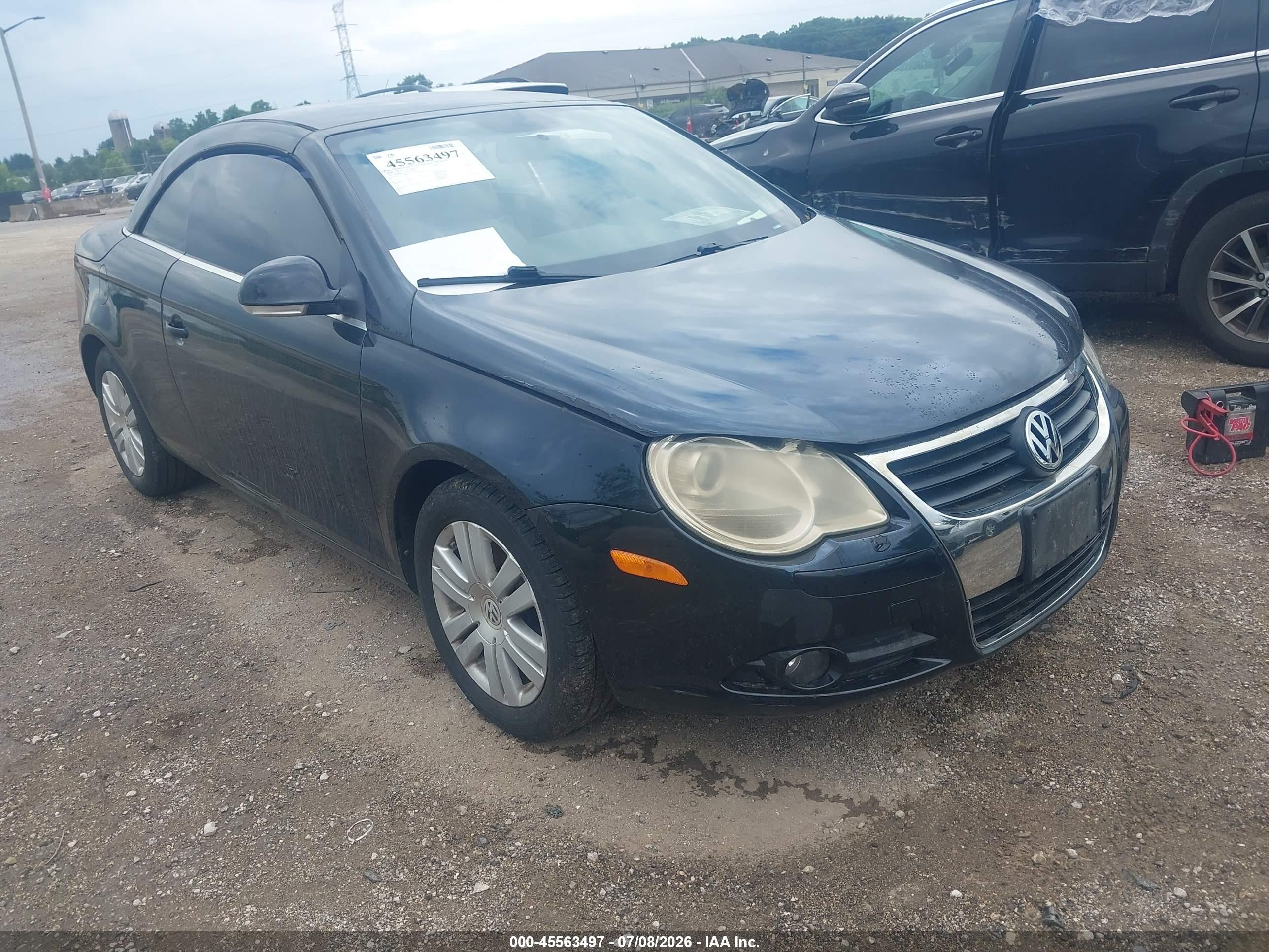 2008 Volkswagen Eos Komfort/turbo Black vin: WVWBA71F68V022682