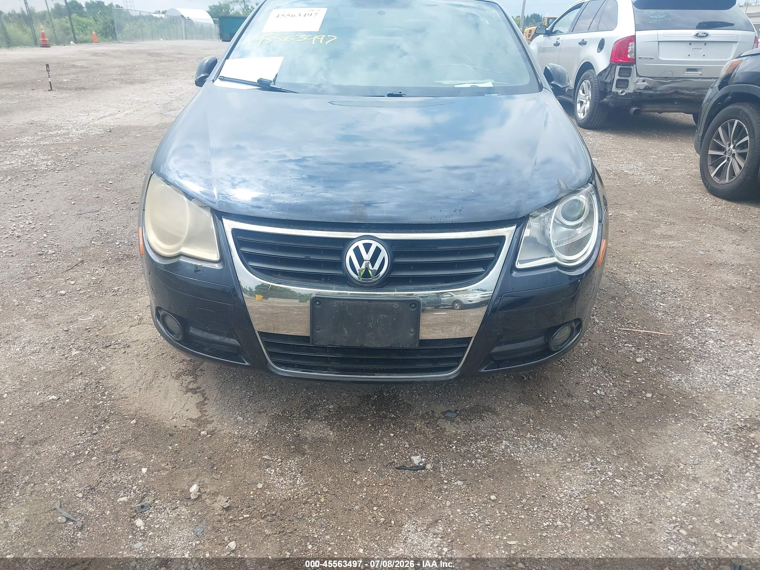 2008 Volkswagen Eos Komfort/turbo Черный vin: WVWBA71F68V022682