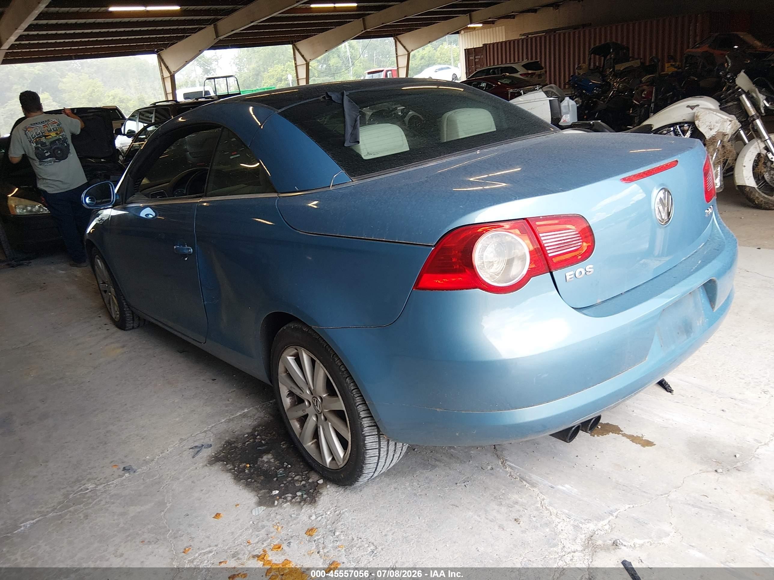2008 Volkswagen Eos Komfort/turbo Blue vin: WVWBA71F78V023419
