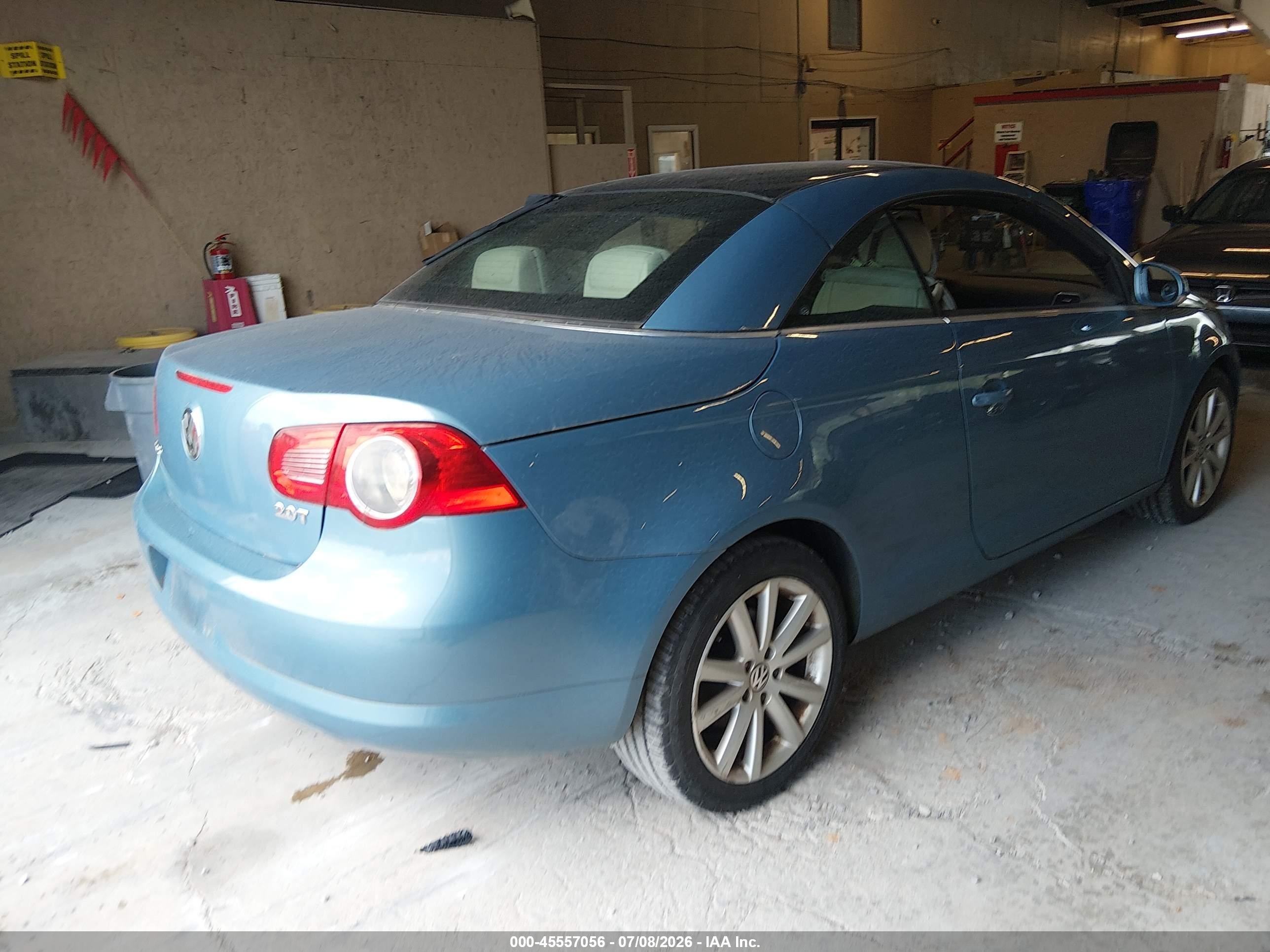 2008 Volkswagen Eos Komfort/turbo Blue vin: WVWBA71F78V023419