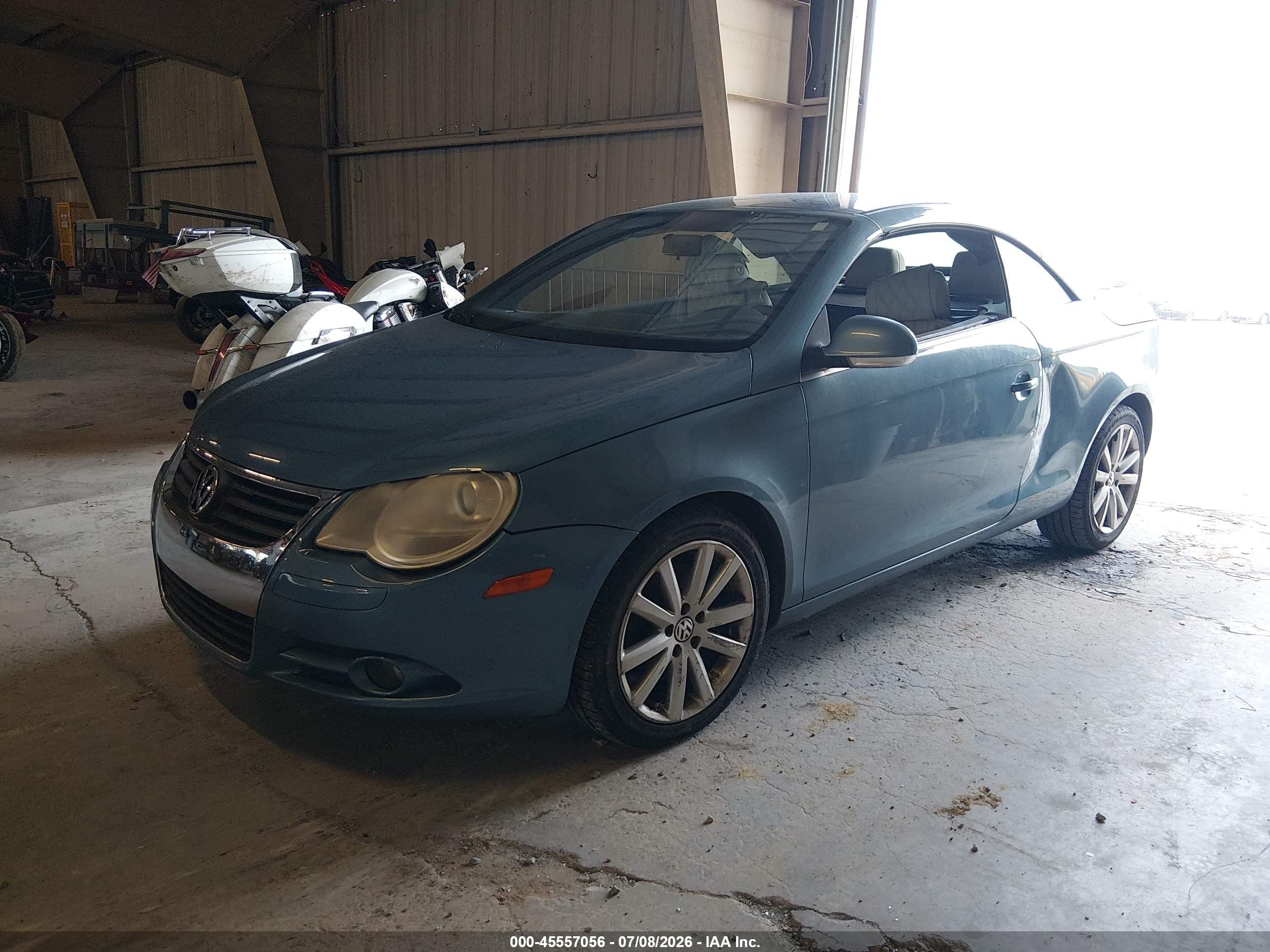2008 Volkswagen Eos Komfort/turbo Blue vin: WVWBA71F78V023419
