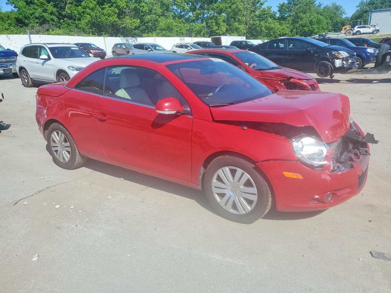 2008 Volkswagen Eos Turbo Red vin: WVWBA71F88V033764