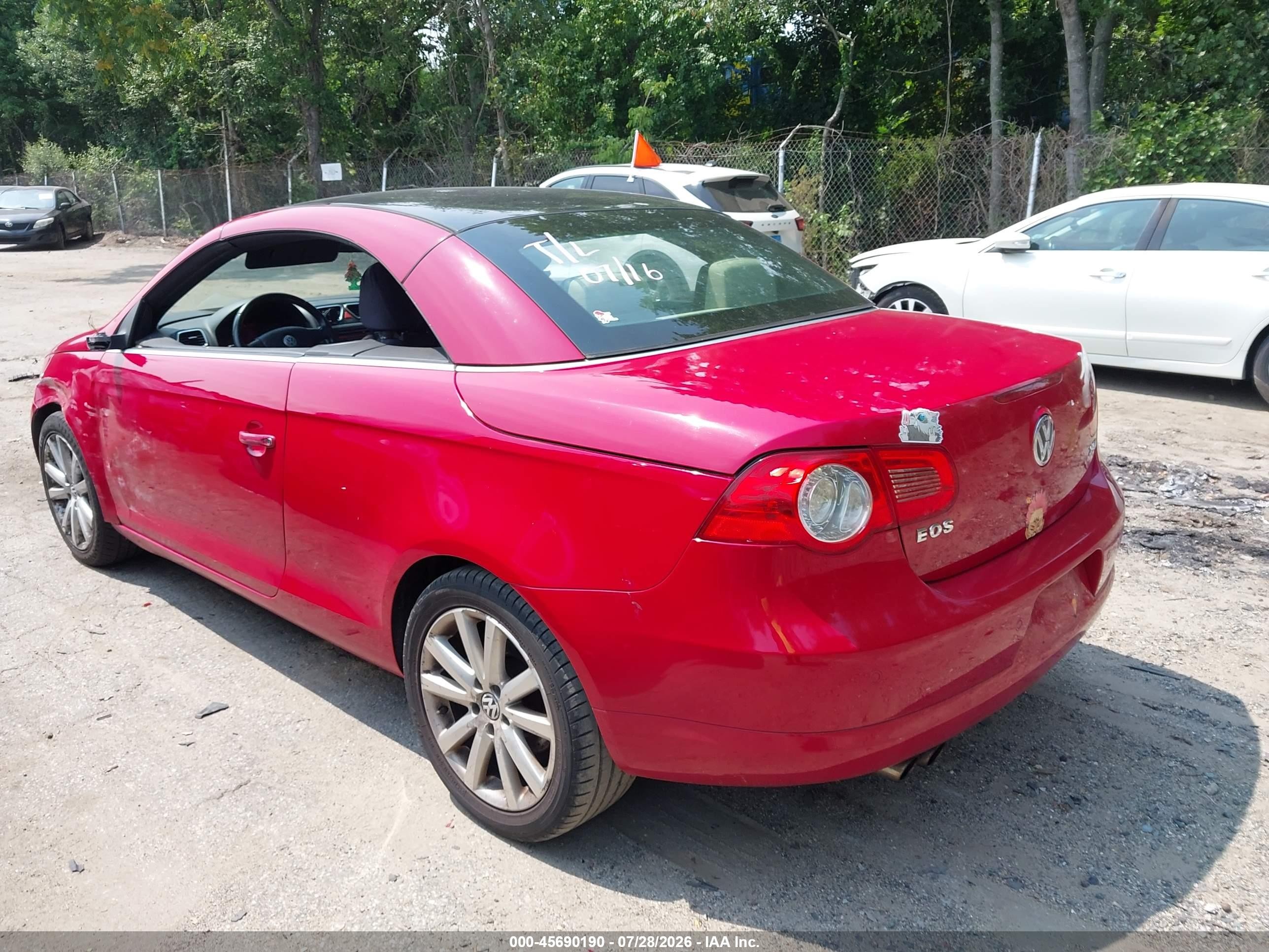 2009 Volkswagen Eos Komfort Red vin: WVWBA71F99V014240