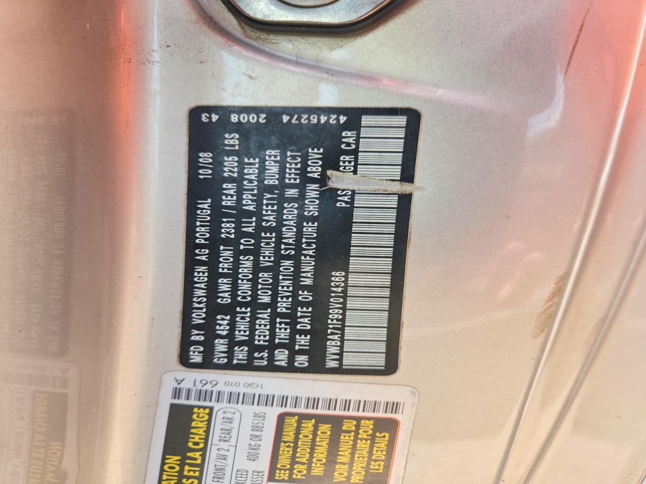 2009 Volkswagen Eos Silver vin: WVWBA71F99V014366