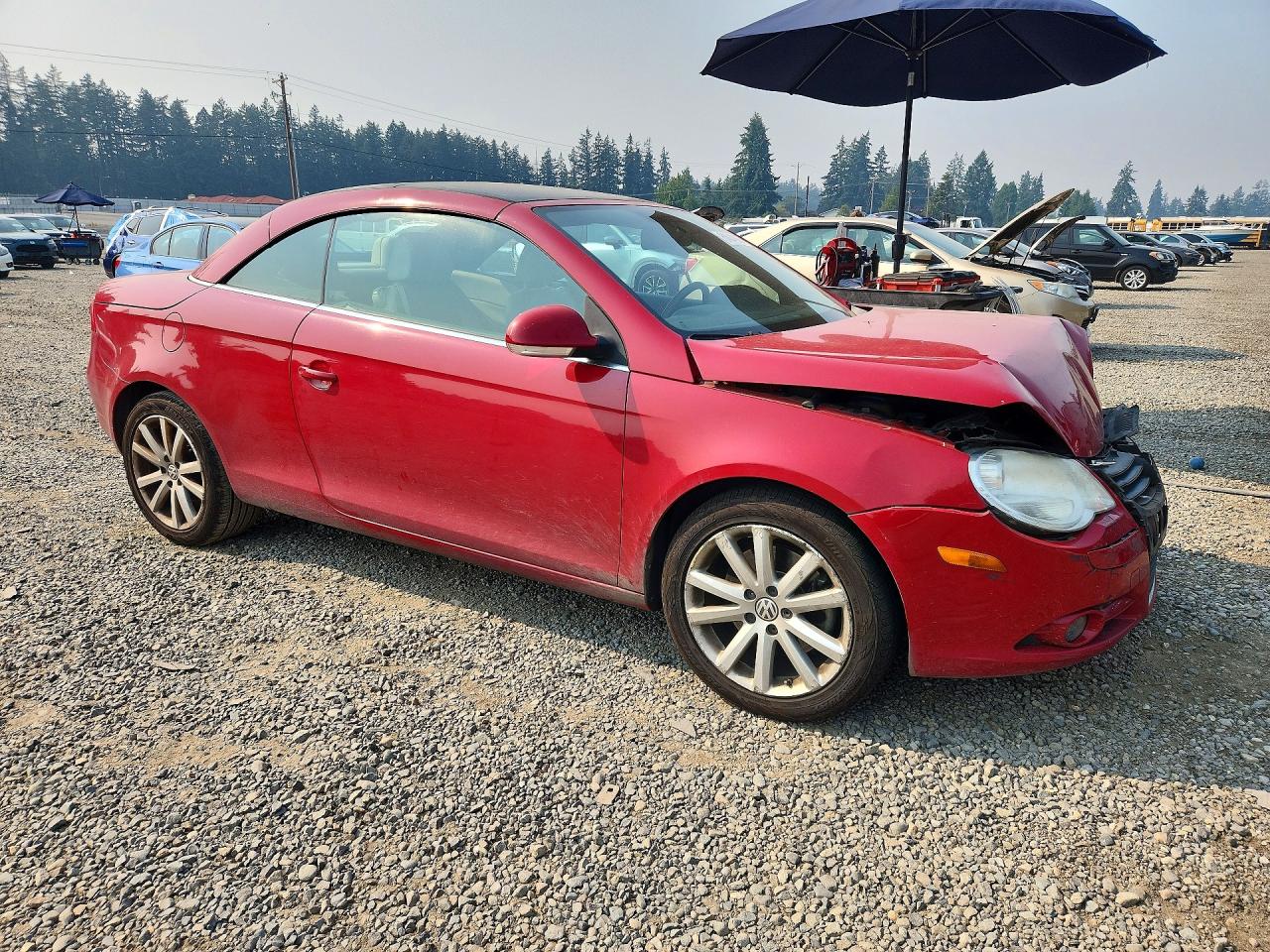 2007 Volkswagen Eos 2.0t Red vin: WVWBA71FX7V045770