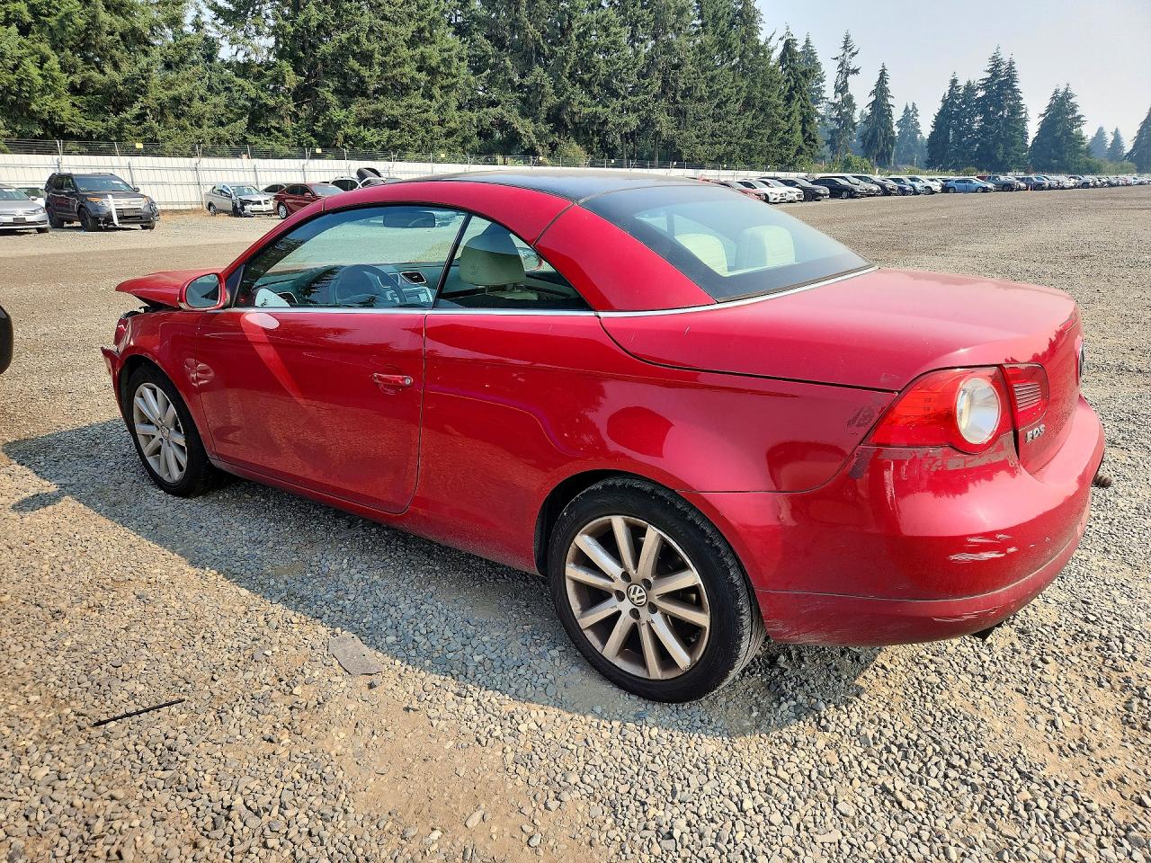 2007 Volkswagen Eos 2.0t Red vin: WVWBA71FX7V045770