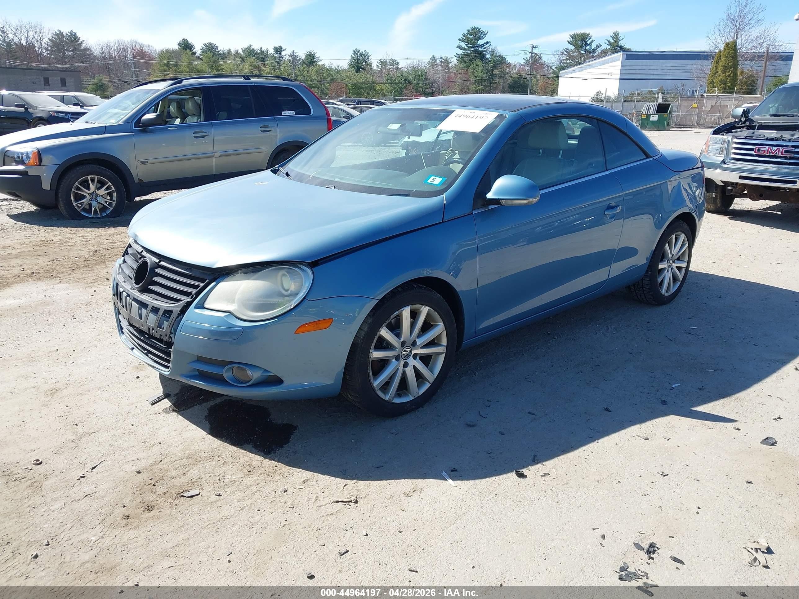 2008 Volkswagen Eos Komfort Blue vin: WVWBA71FX8V049481